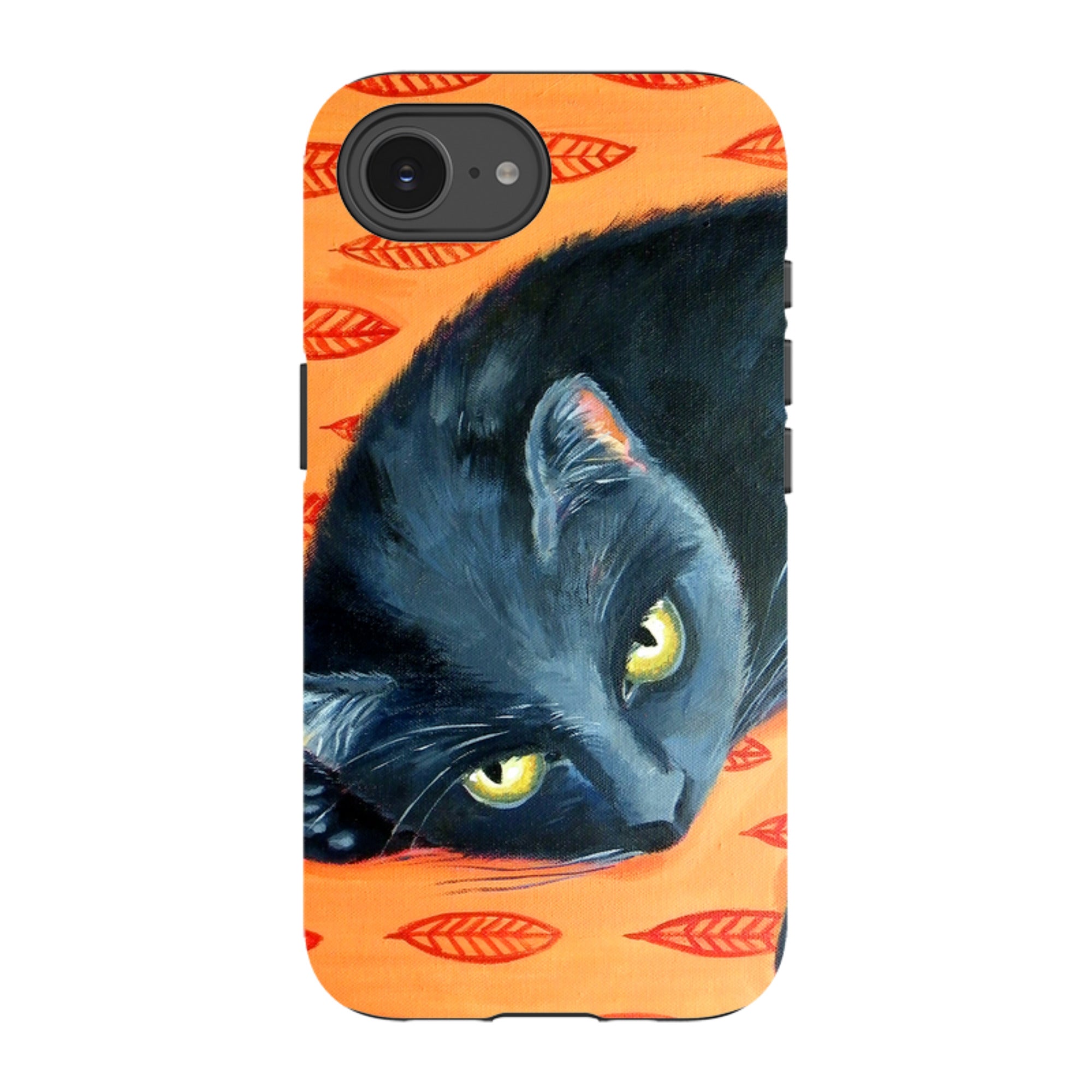 iPhone Tough Case - Black Cat By Mary Stubberfield