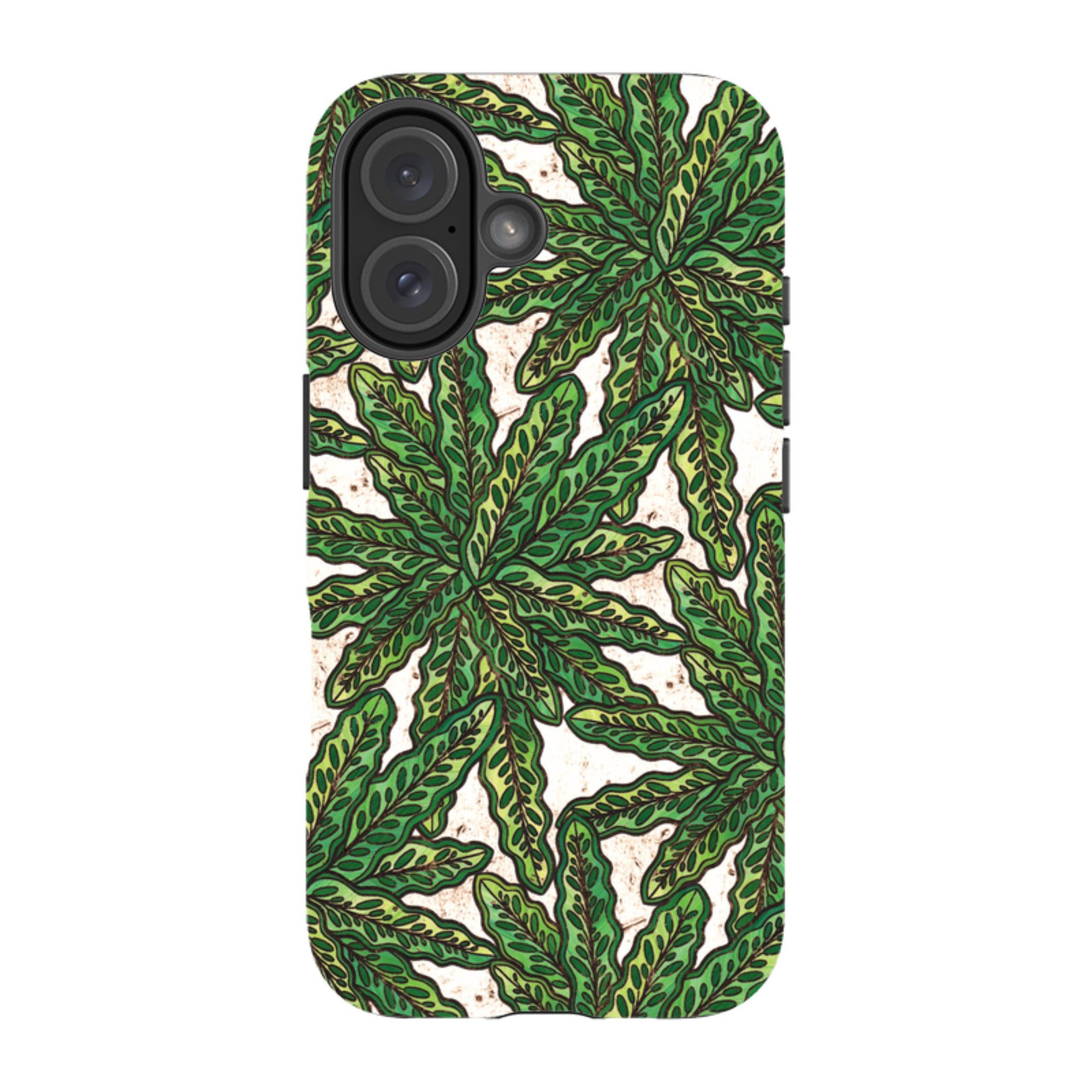 iPhone Tough Case - Green Floral By Amelia Bowman