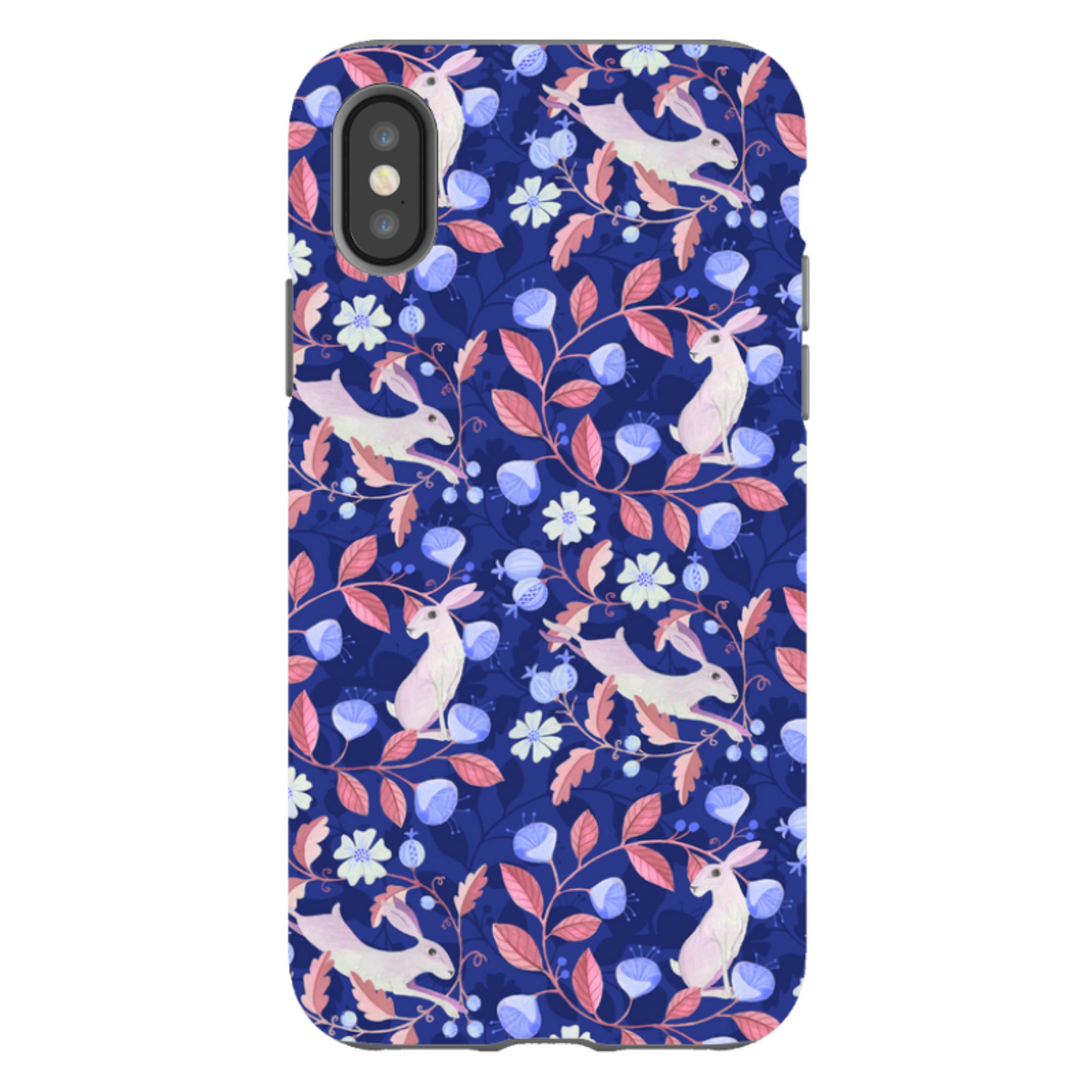 iPhone Tough Case - Hare Pattern By Bex Parkin