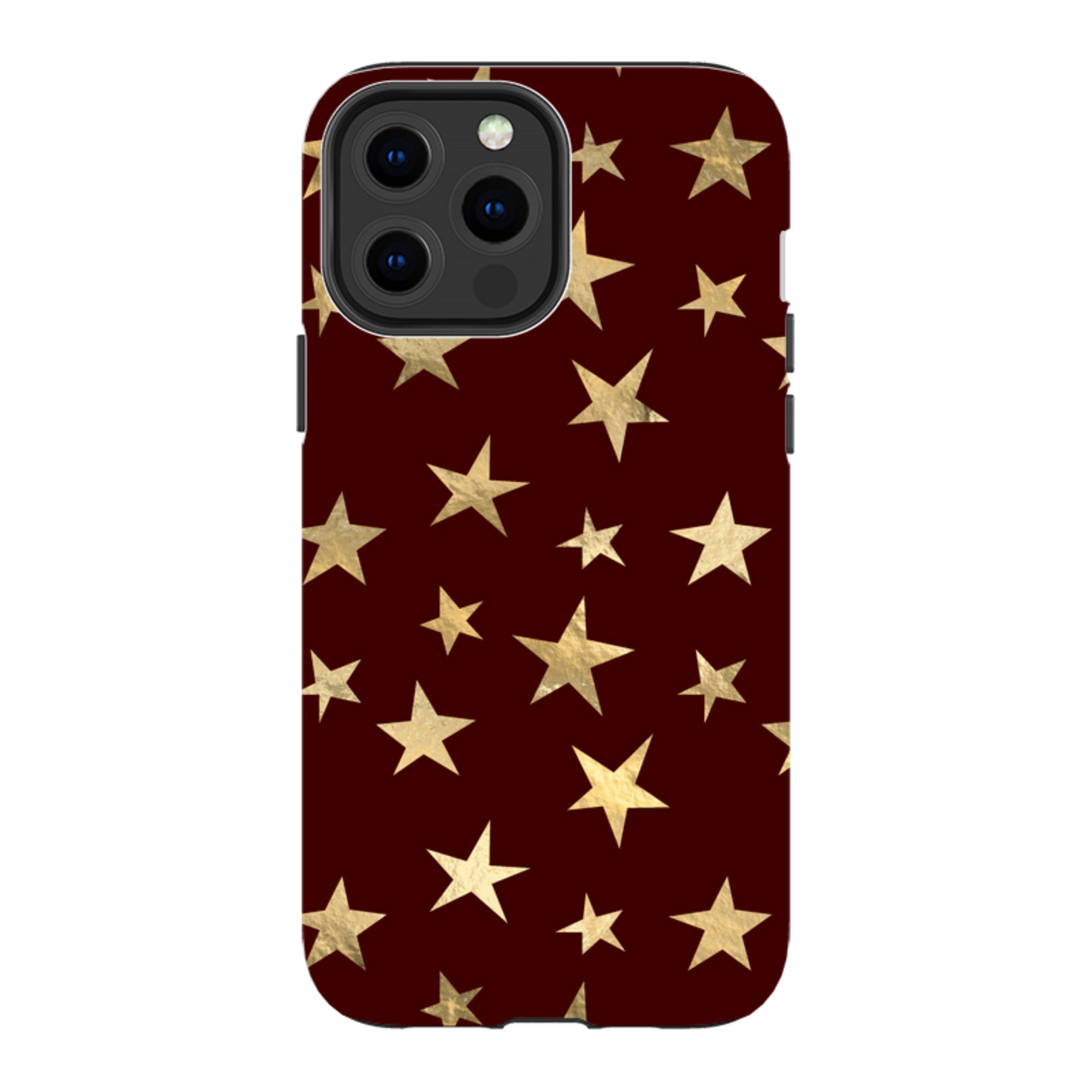iPhone Tough Case - Brown and Gold Stars