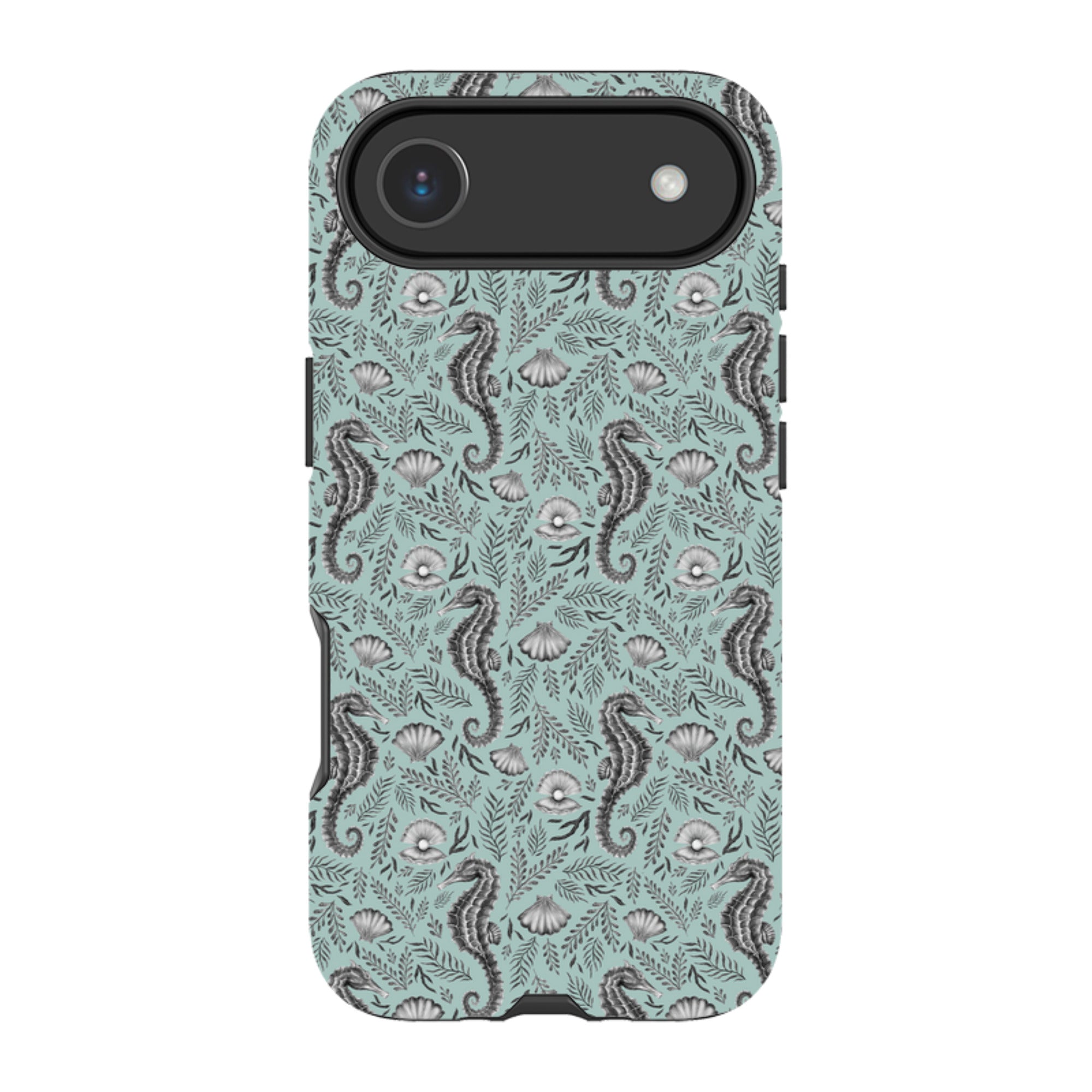 iPhone MagSafe Tough Case -  Seahorse Seafoam By Catherine Rowe