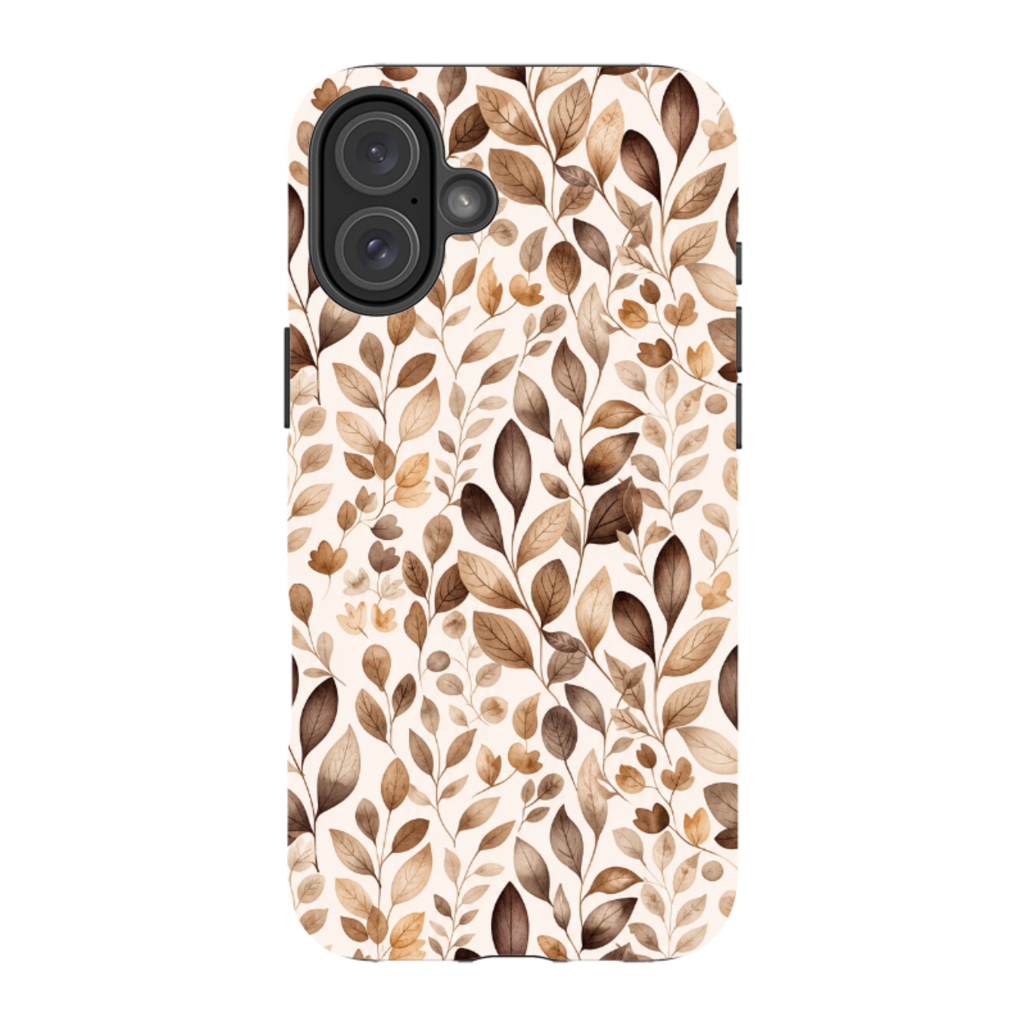 iPhone MagSafe Tough Case - Beige Aesthetic Leaves