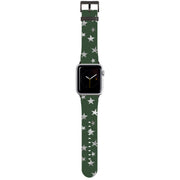 Green and Silver Stars Apple Watch Strap