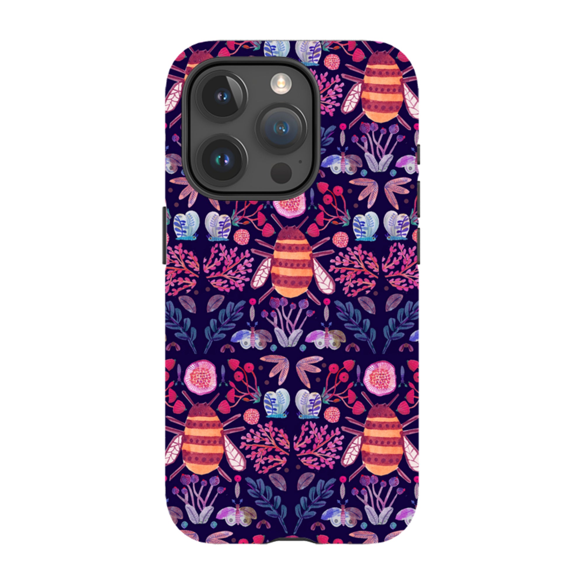iPhone Tough Case - Botanics and Insects By Gabriela Larios