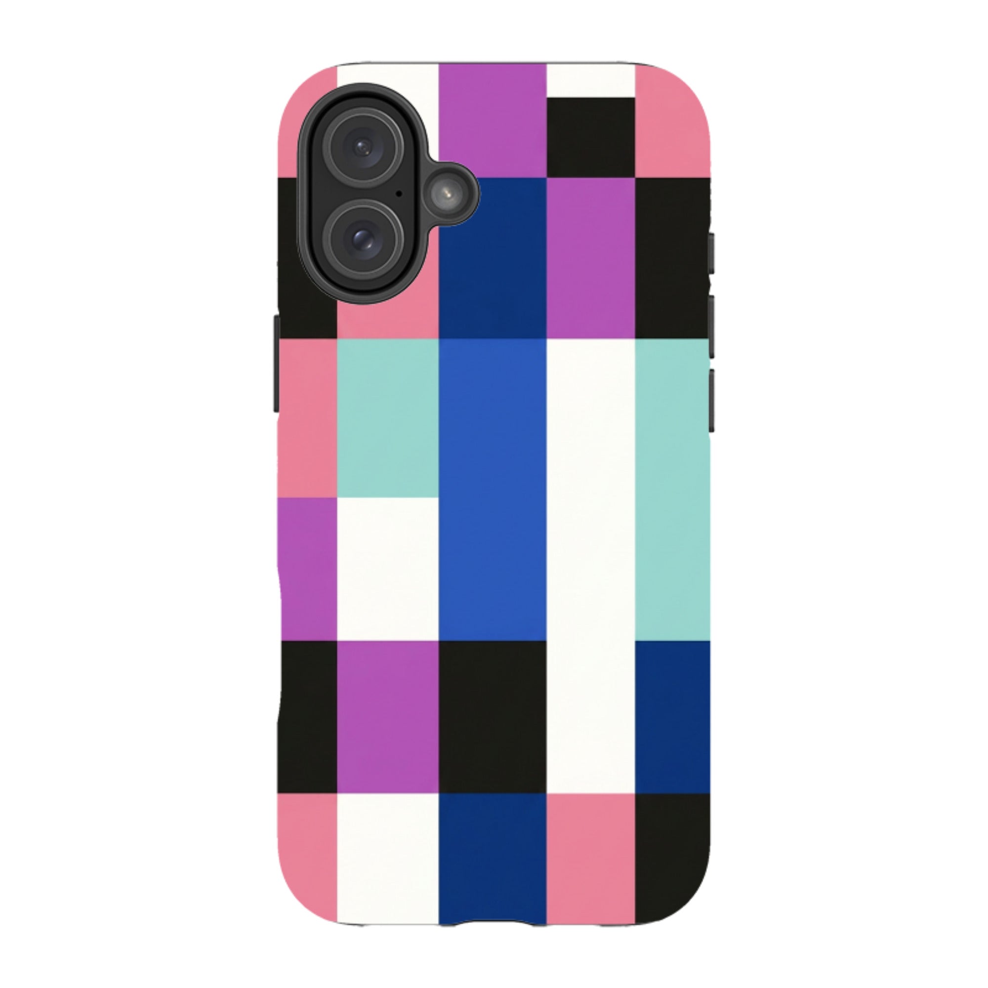 iPhone Tough Case - Pastel Cyberpunk Checkerboard