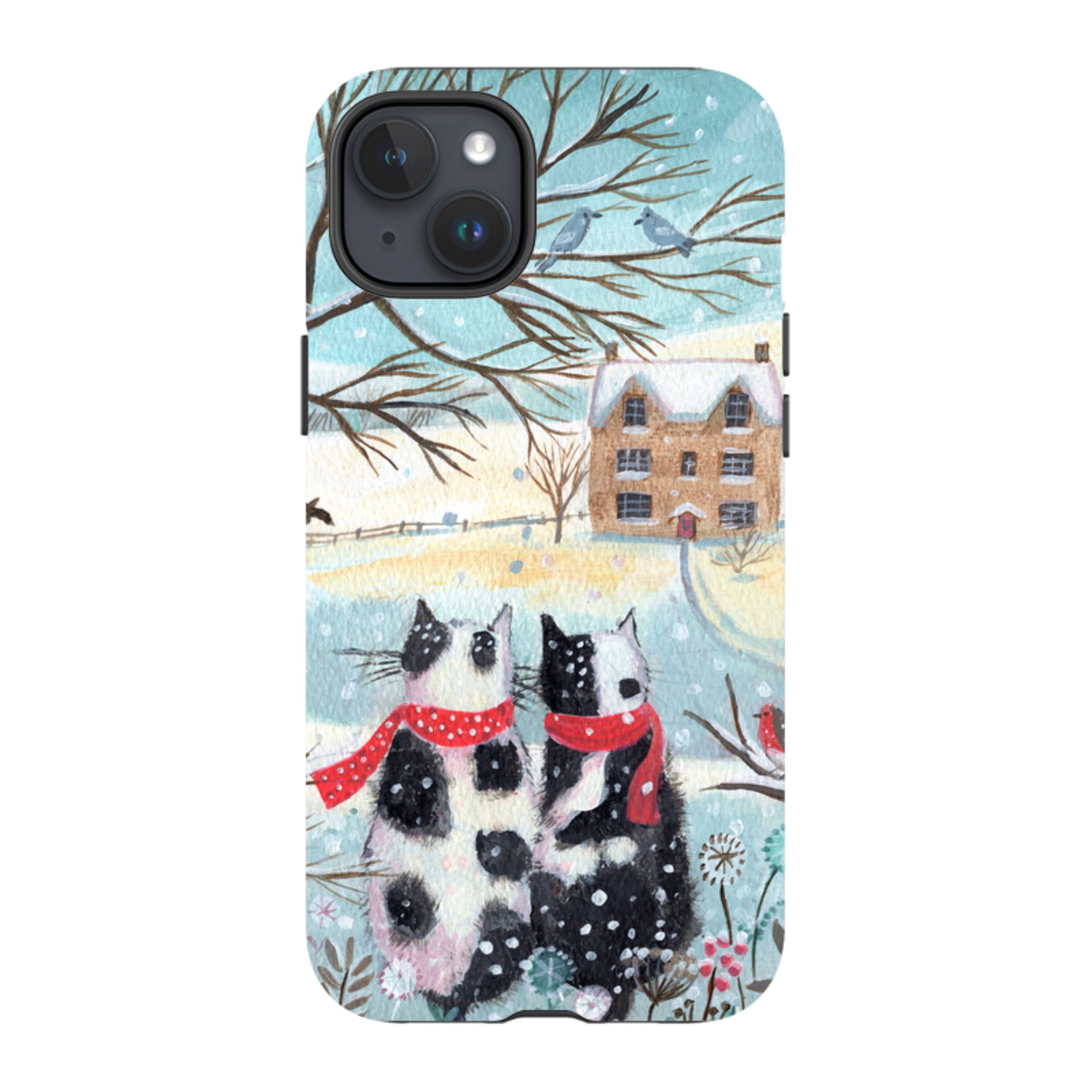 iPhone Tough Case - Christmas Cats By Mary Stubberfield