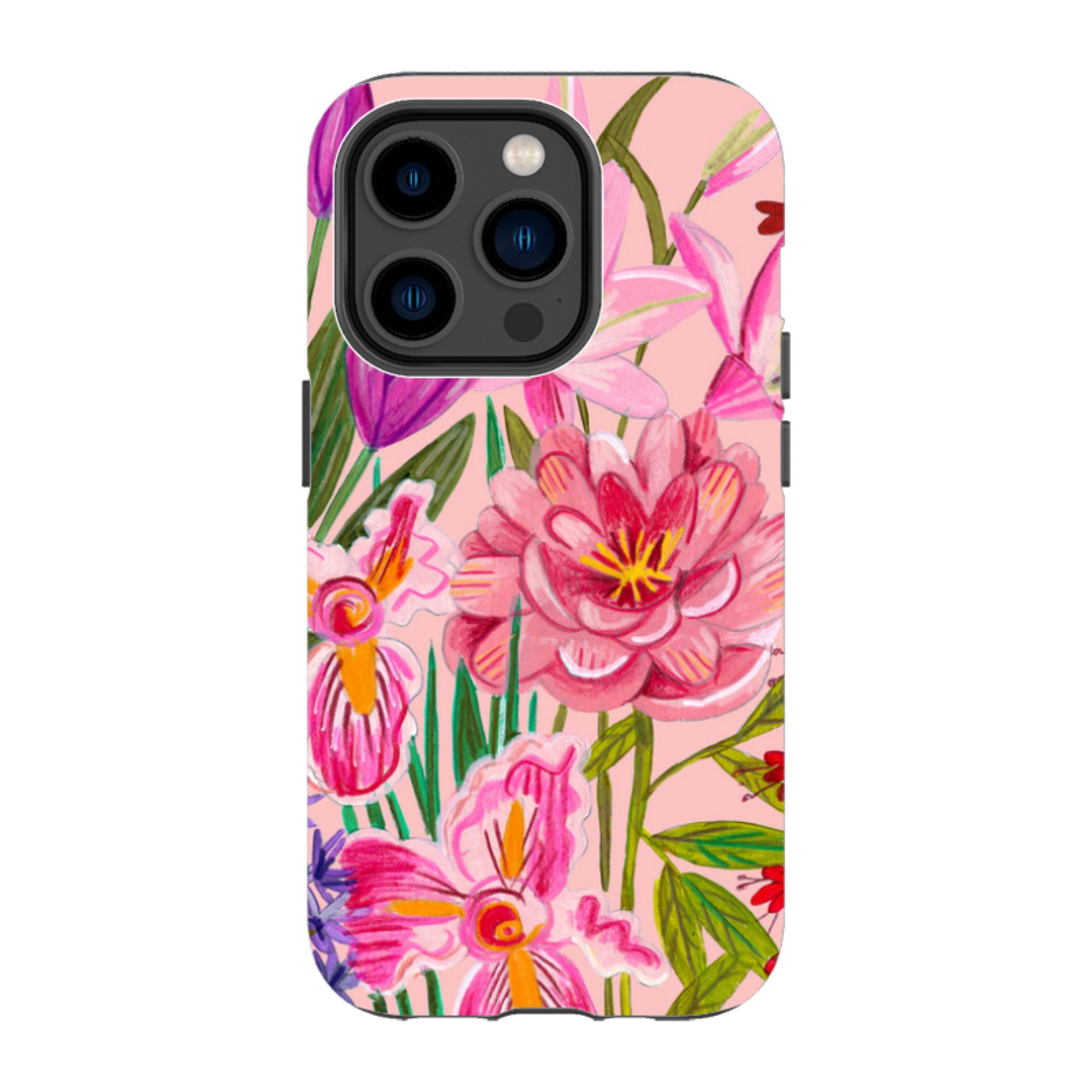 iPhone MagSafe Tough Case -  Pink Floral By Caroline Bonne Muller