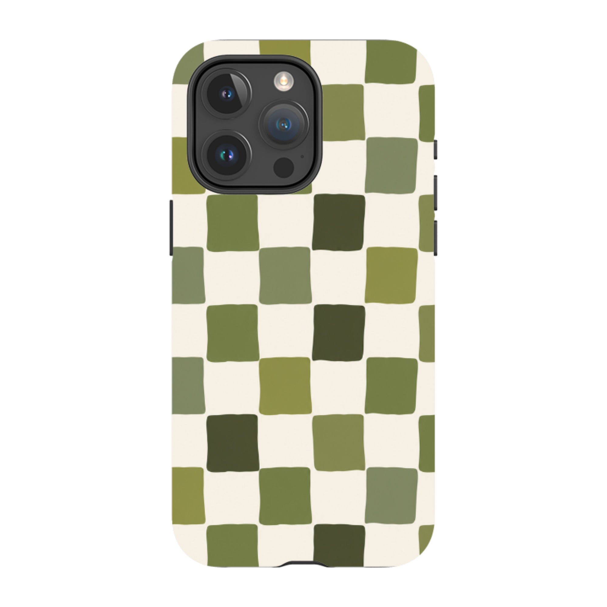 iPhone MagSafe Tough Case - Green Checkerboard