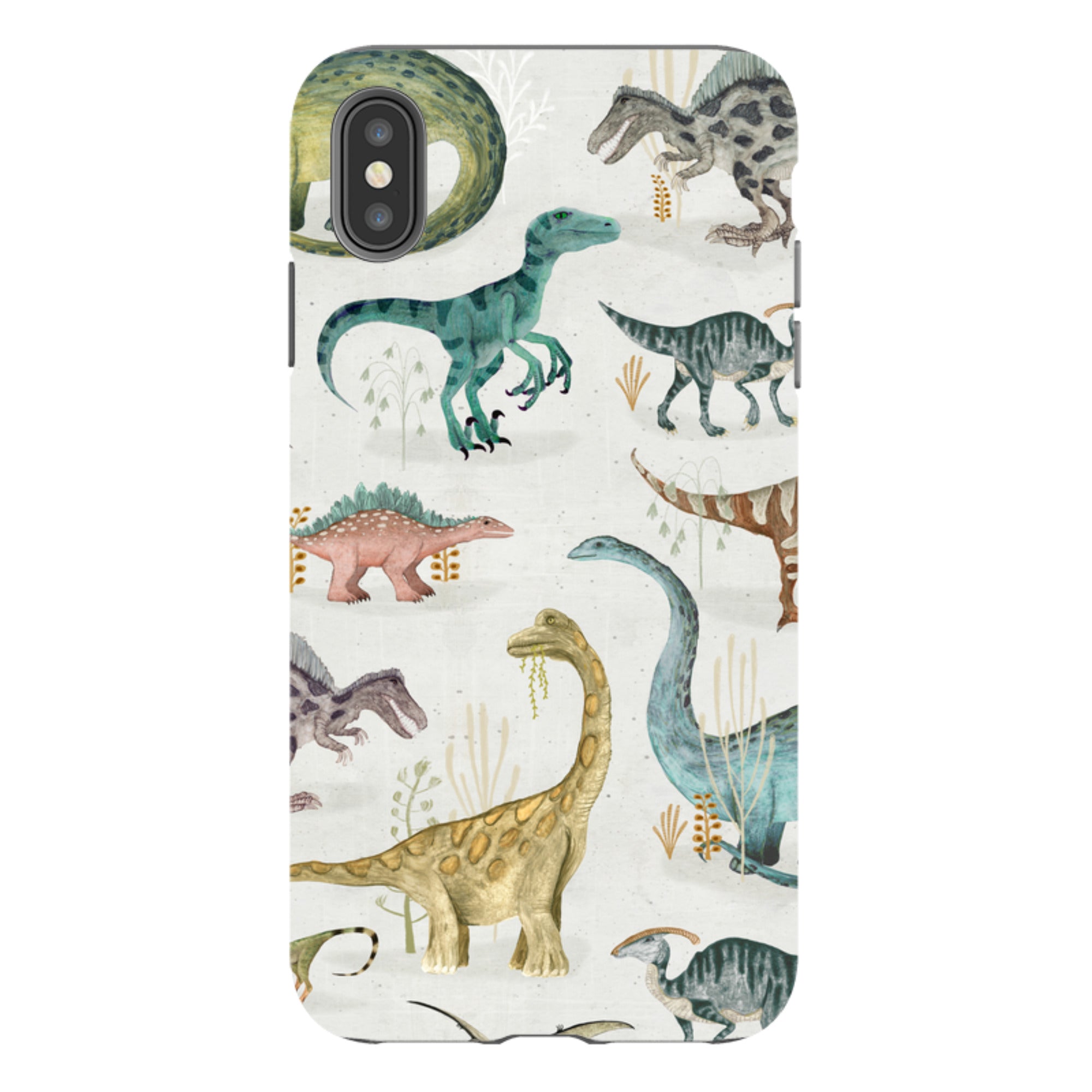 iPhone Tough Case - Dinosaur Pastel By Katherine Quinn