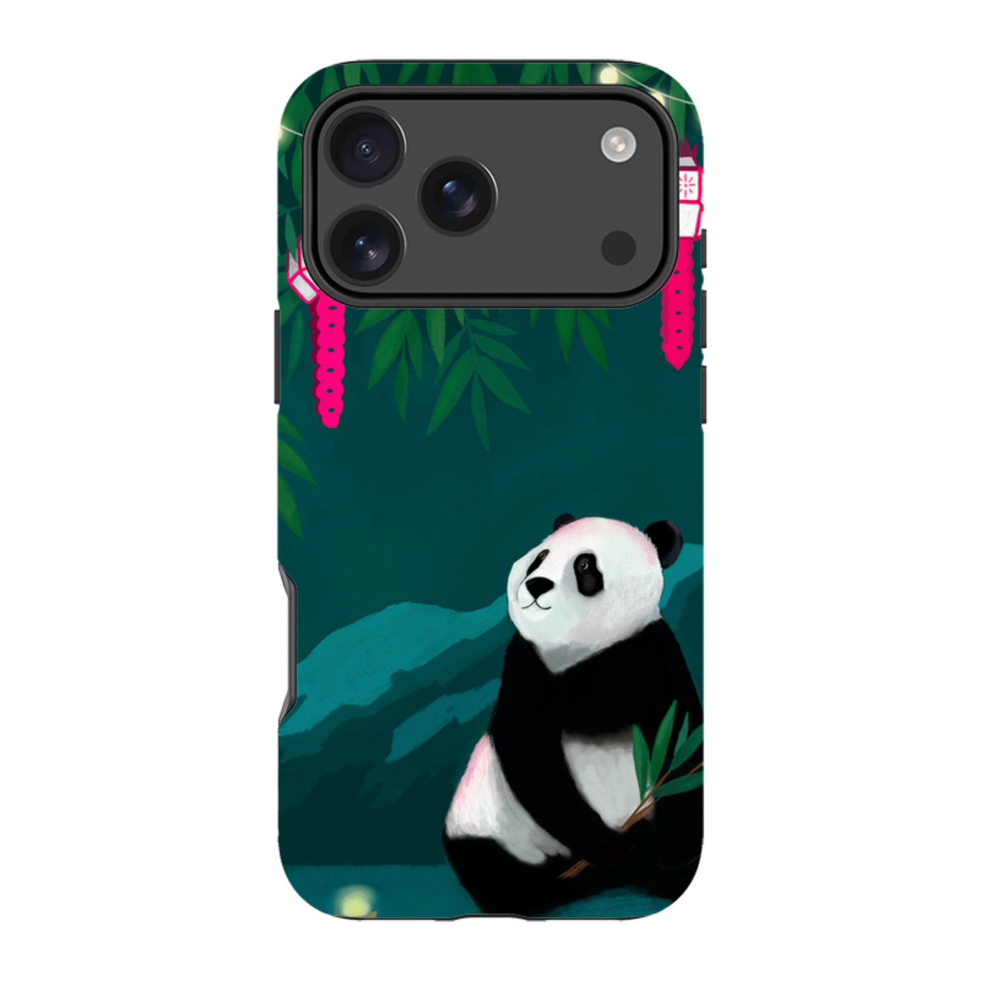 iPhone Tough Case - Panda And Lanterns By Bex Parkin