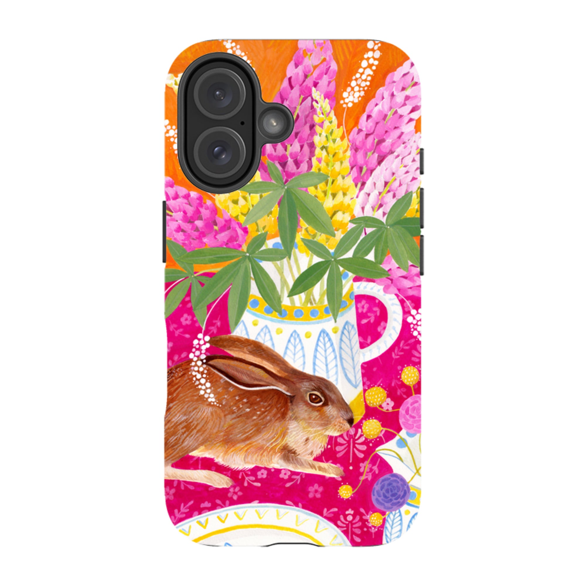 iPhone Tough Case - Rabbit Lupins By Bex Parkin