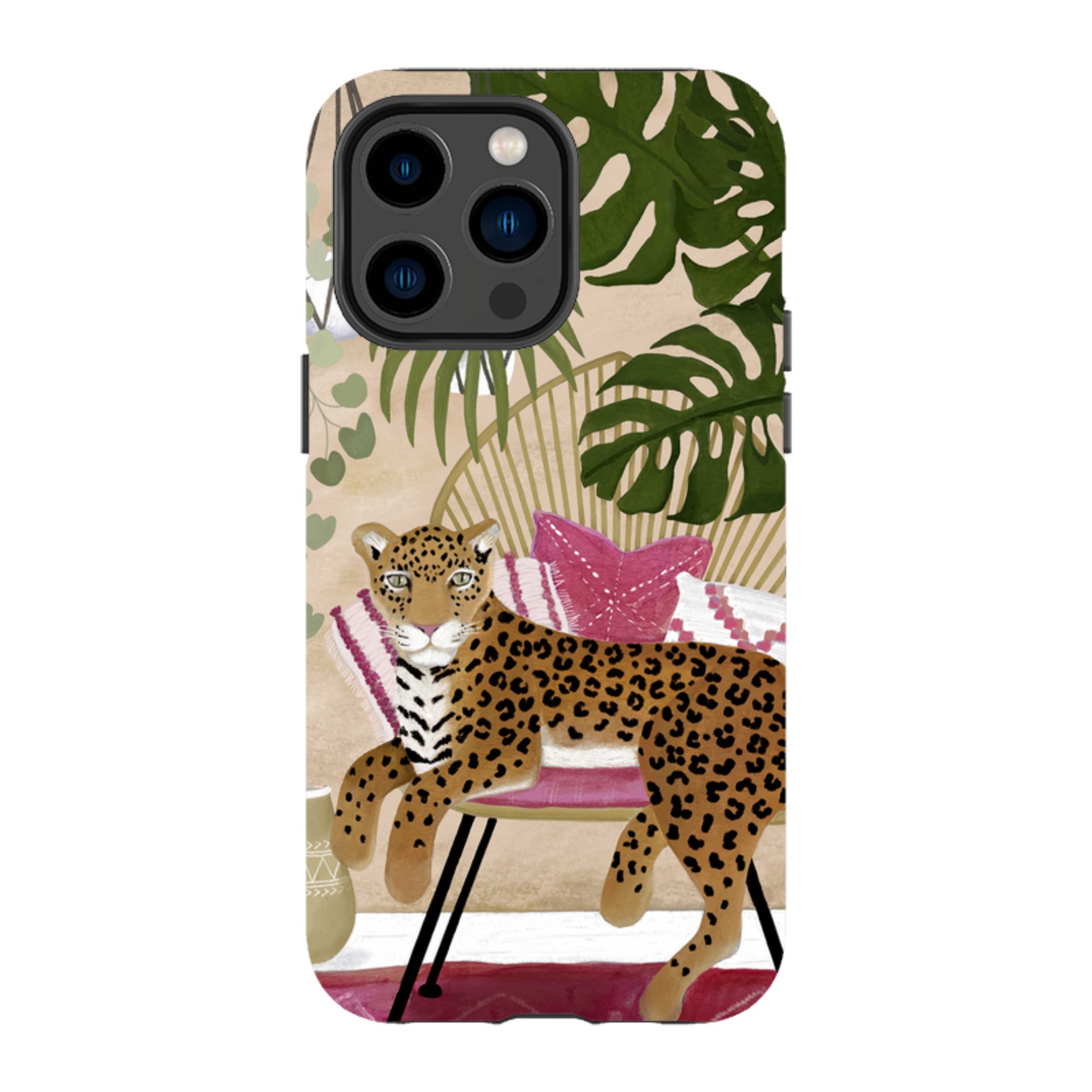 iPhone Tough Case - Boho Leopard Cream By Bex Parkin