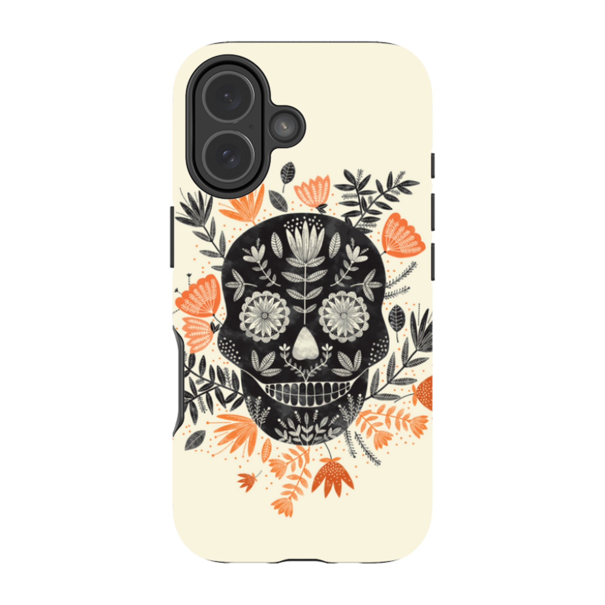 iPhone MagSafe Tough Case -  Sugar Skull Cream By Jade Mosinski