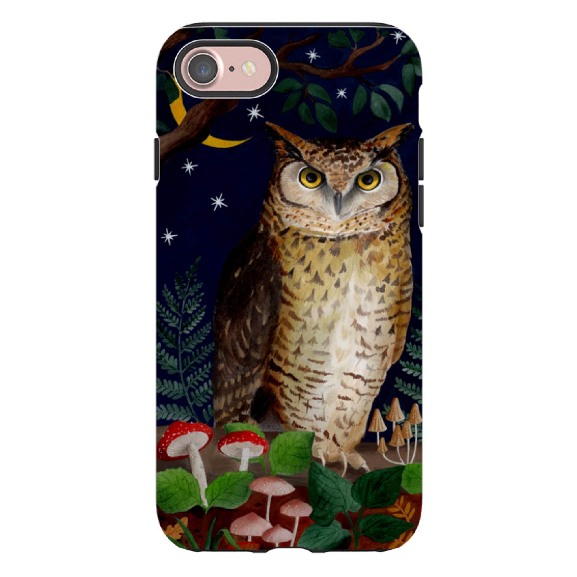 iPhone Tough Case - Mushroom Owl By Bex Parkin