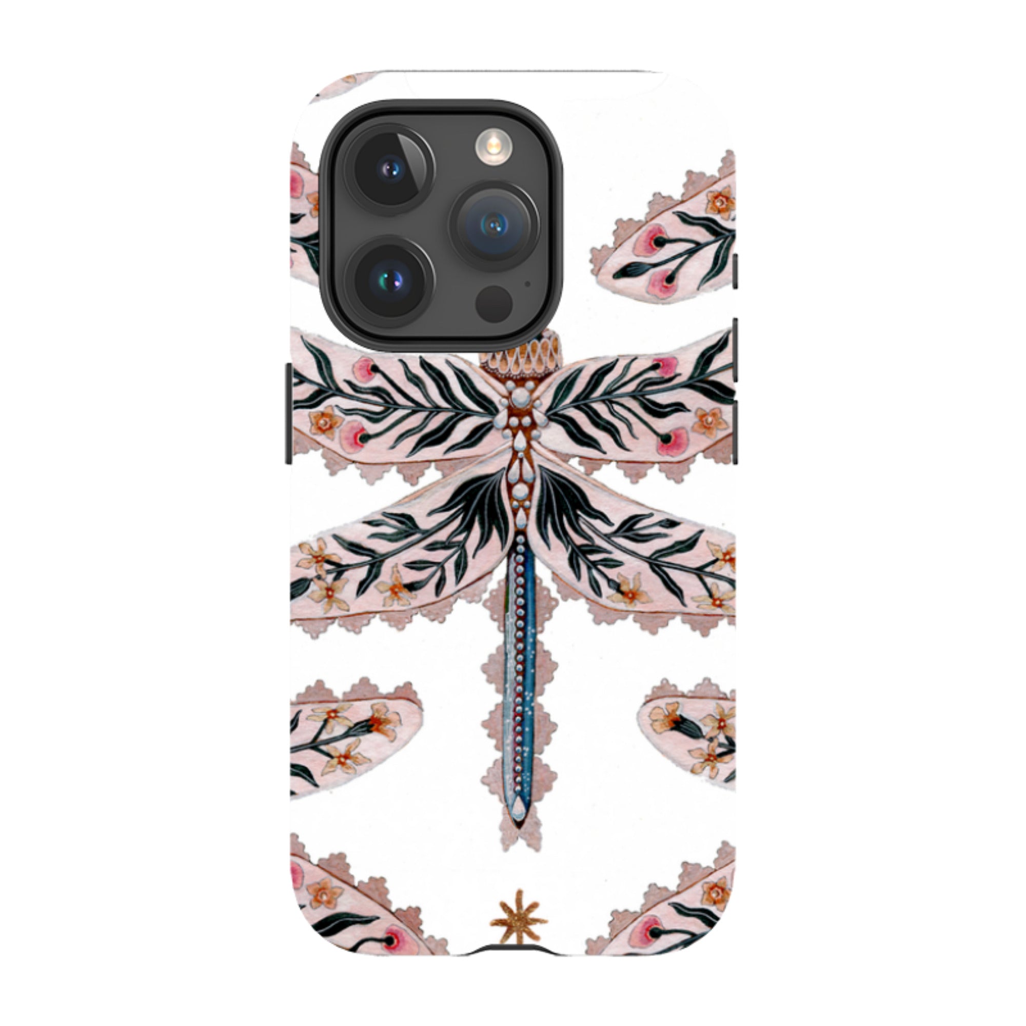 iPhone MagSafe Tough Case -  Dragonfly Pattern By Maria Matos