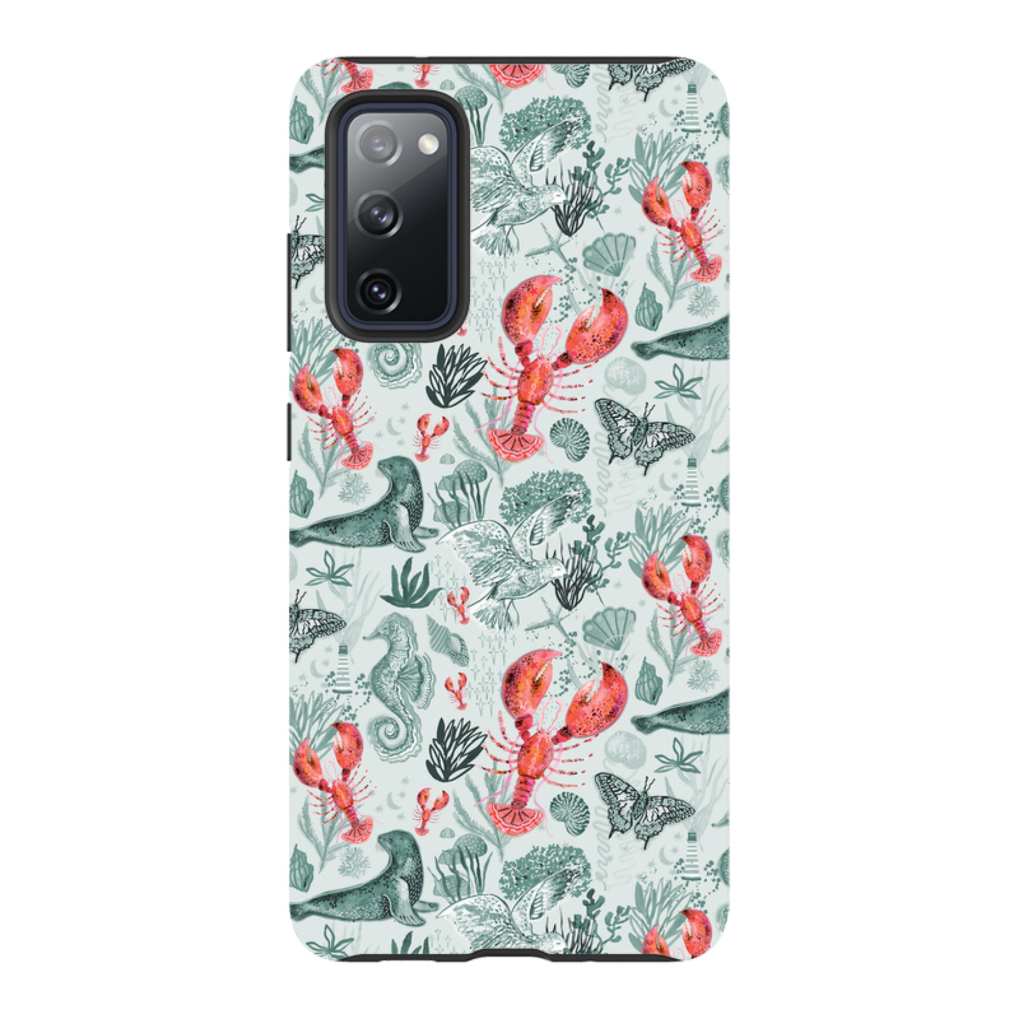 Samsung Tough  Case - Teal Seals and Lovely Lobsters By Emma Frances Grant