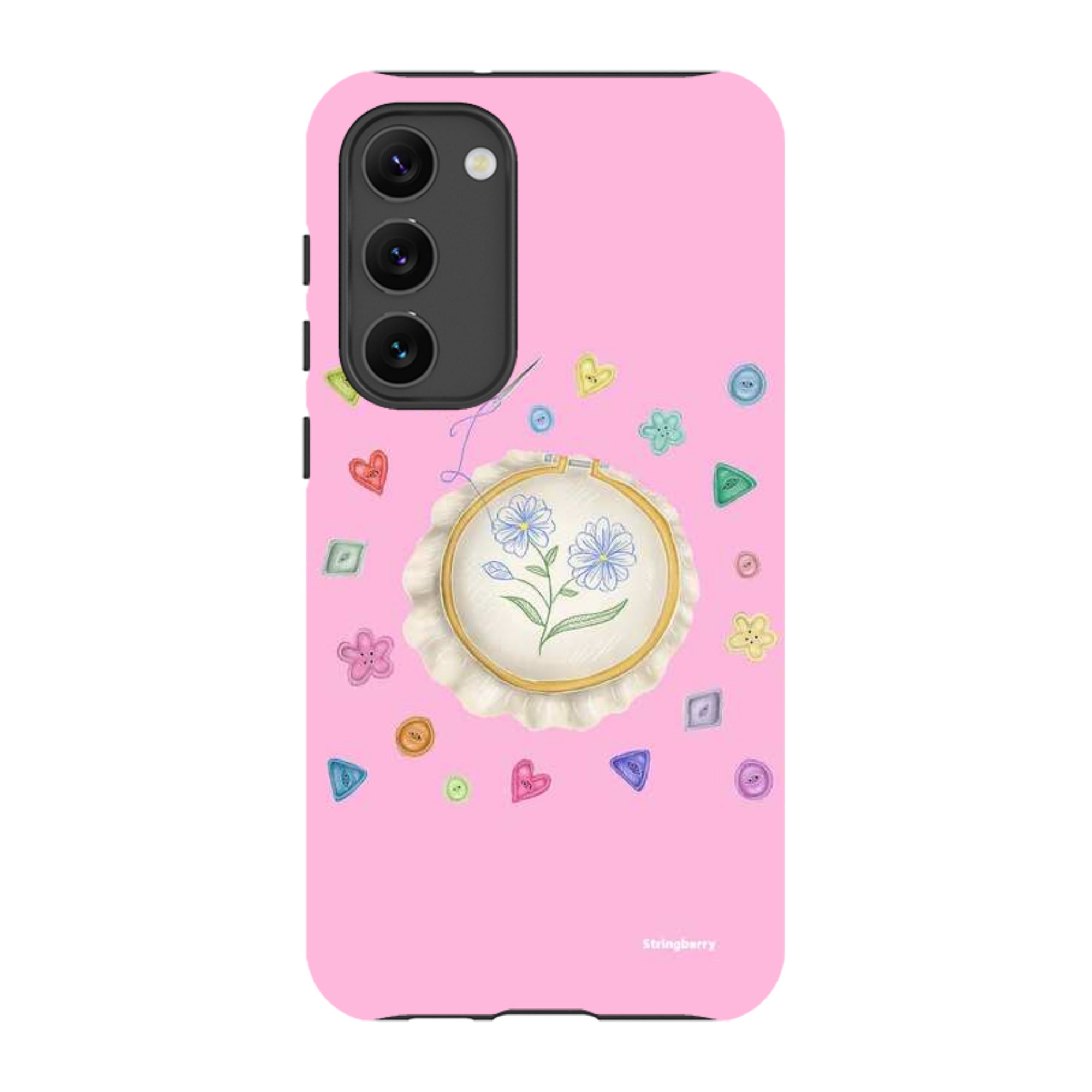 Samsung Tough Case - Flower Buttons Needlework By Catherine Rowe