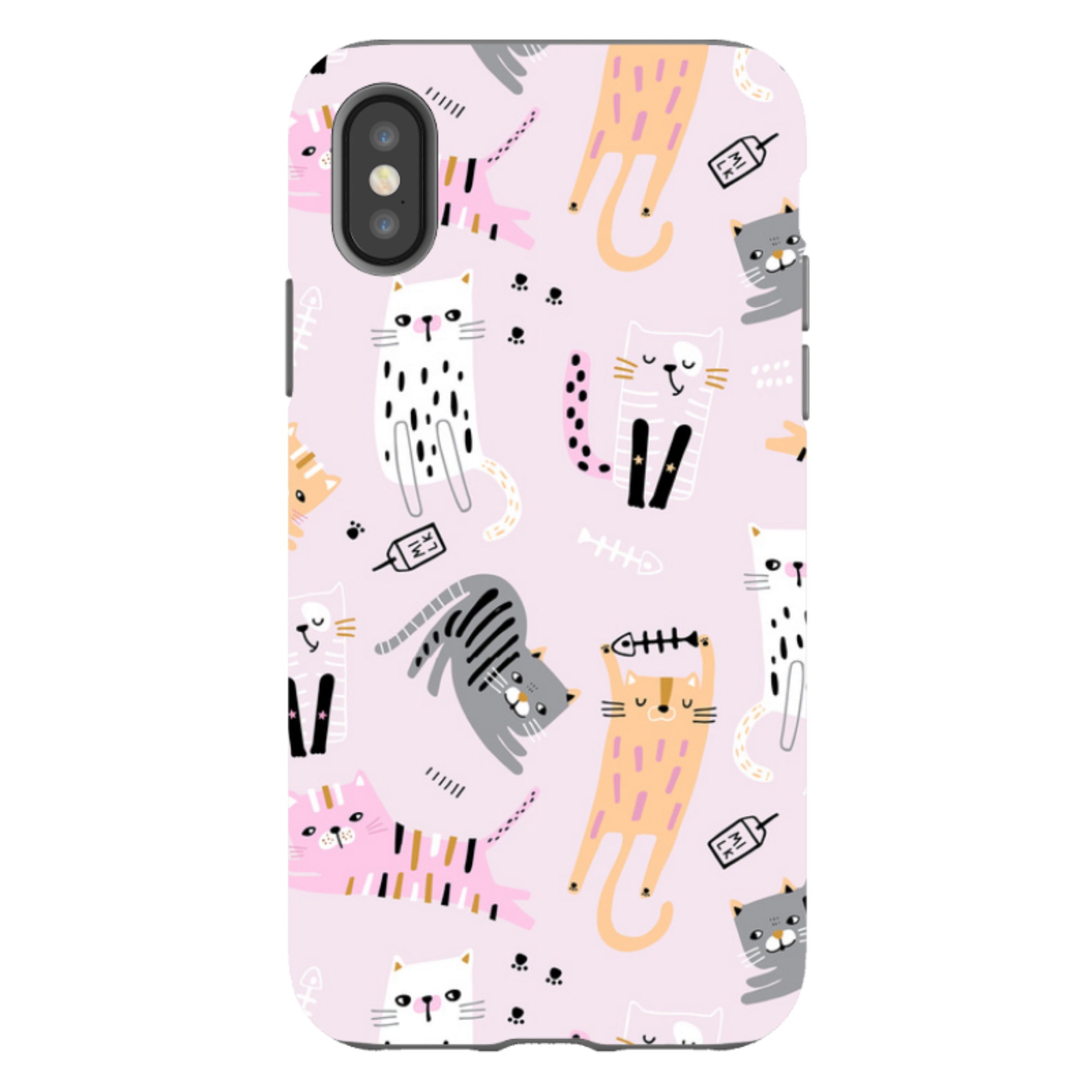 iPhone Tough Case - Cat And Bone Pink