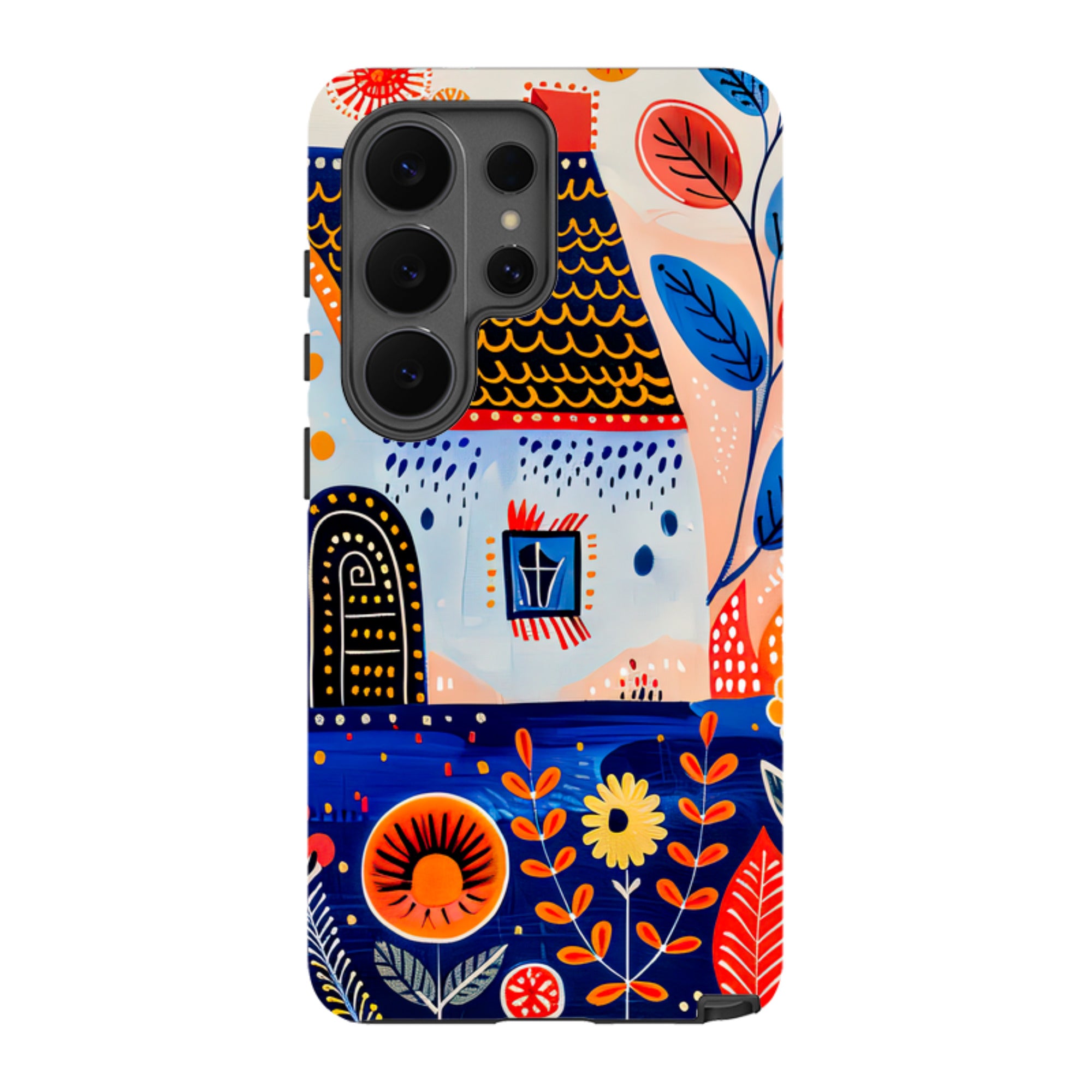 Samsung Tough Case - Folk Art House VIII