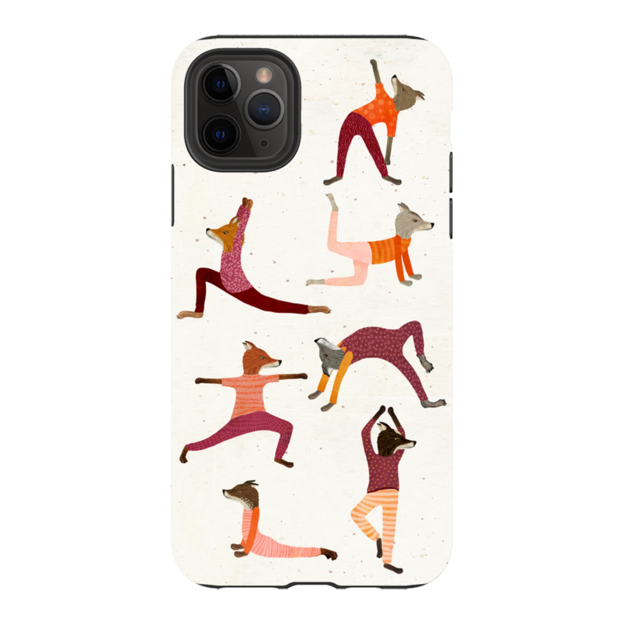 iPhone Tough Case - Fox Yoga By Katherine Quinn