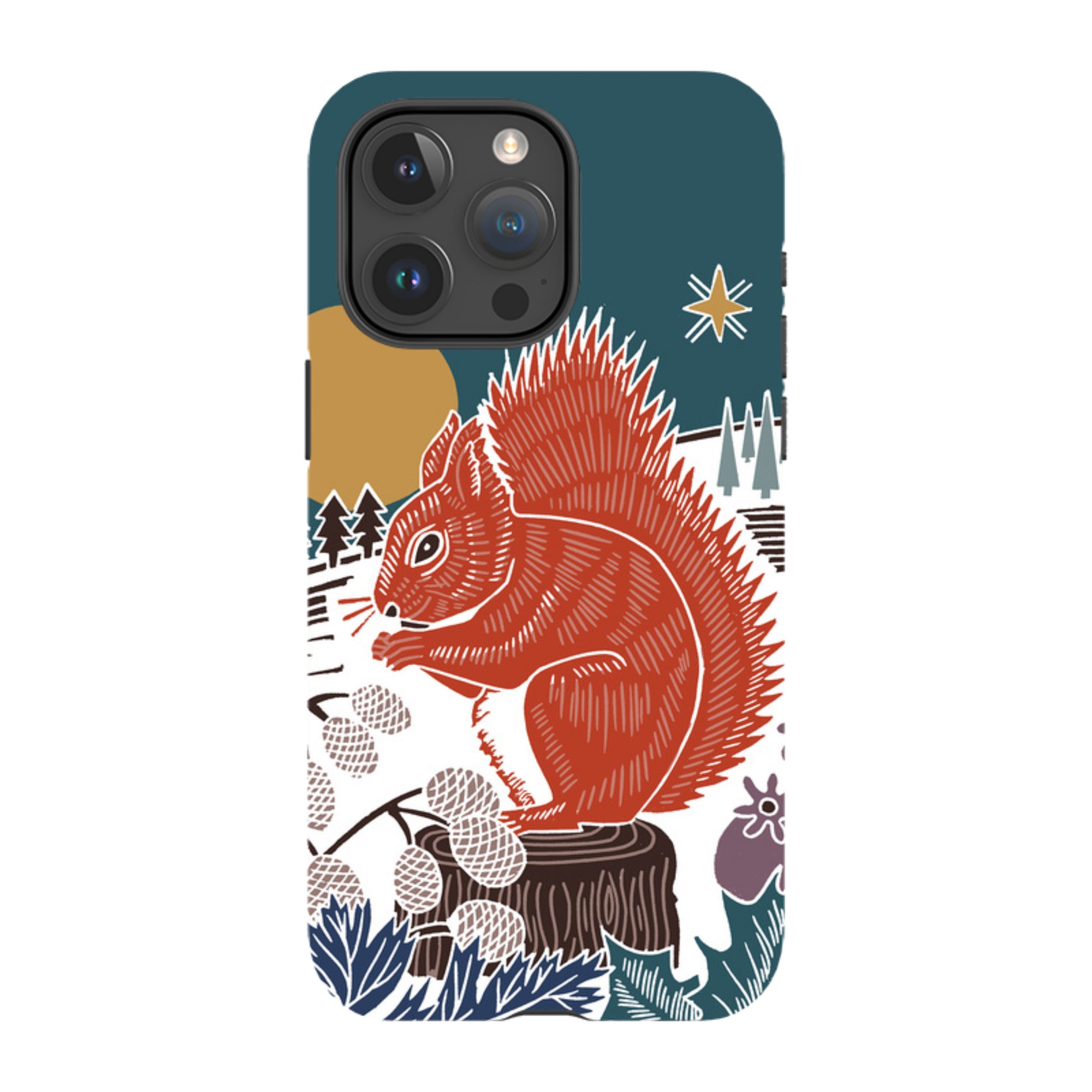 iPhone Tough Case - Winter Squirrel By Kate Heiss