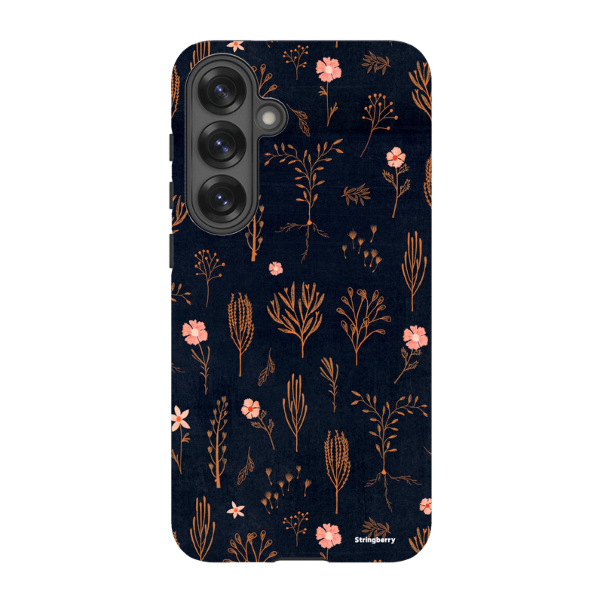 Samsung Tough Case - Floral Light Orange And Pink By Katherine Quinn