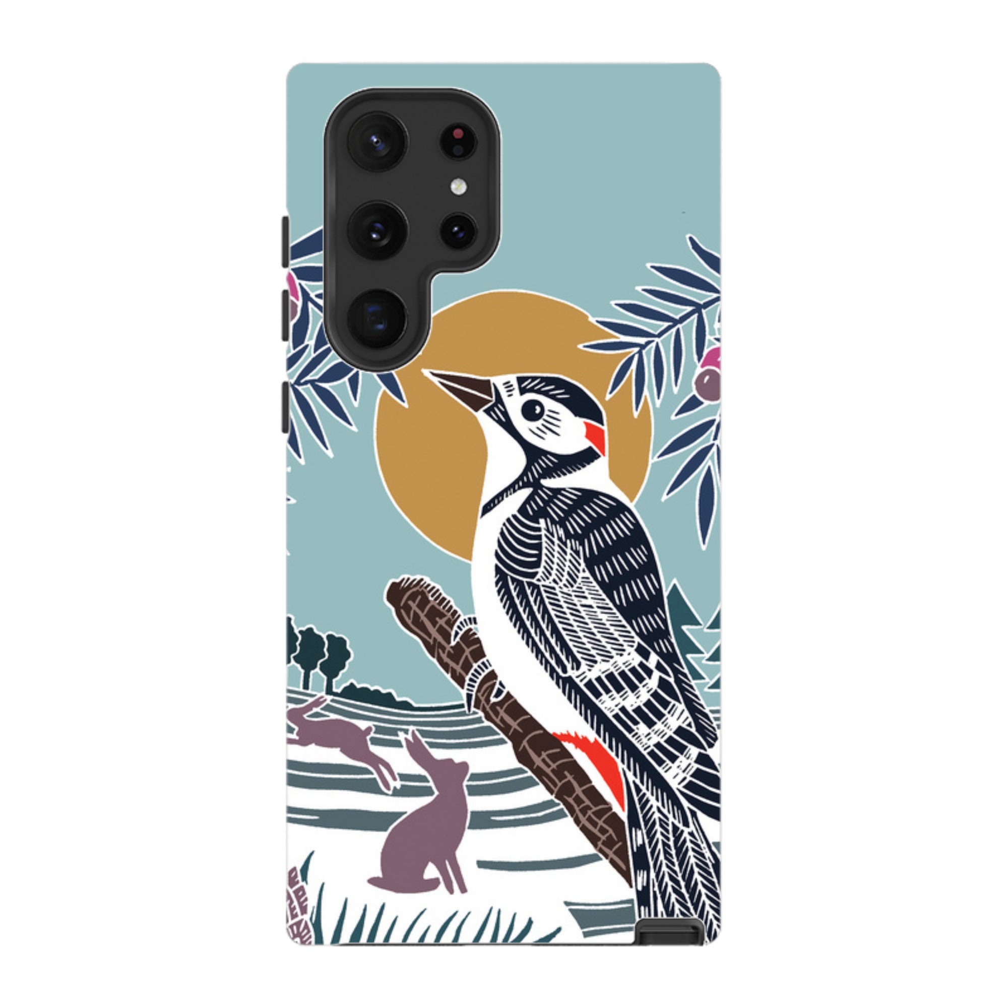 Samsung Tough Case - Woodpecker Brown By Kate Heiss