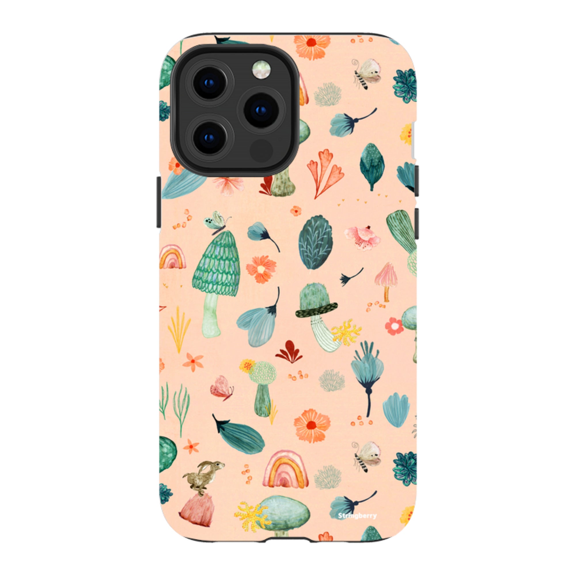 iPhone Tough Case - Mushroom World Pink By Katherine Quinn