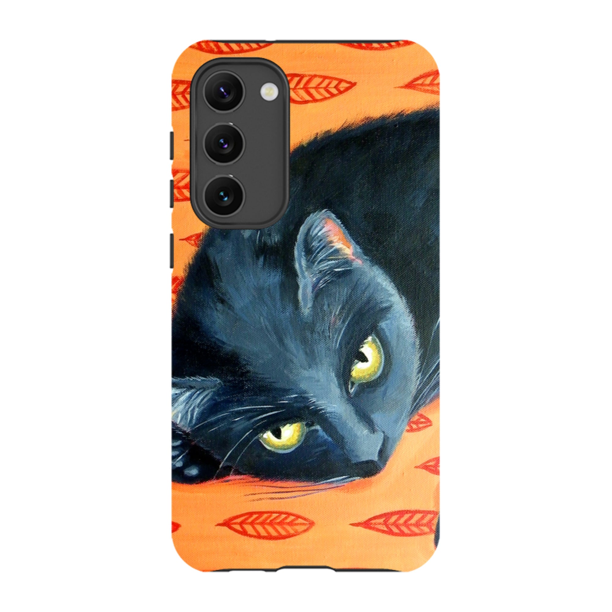 Samsung Tough Case - Black Cat By Mary Stubberfield