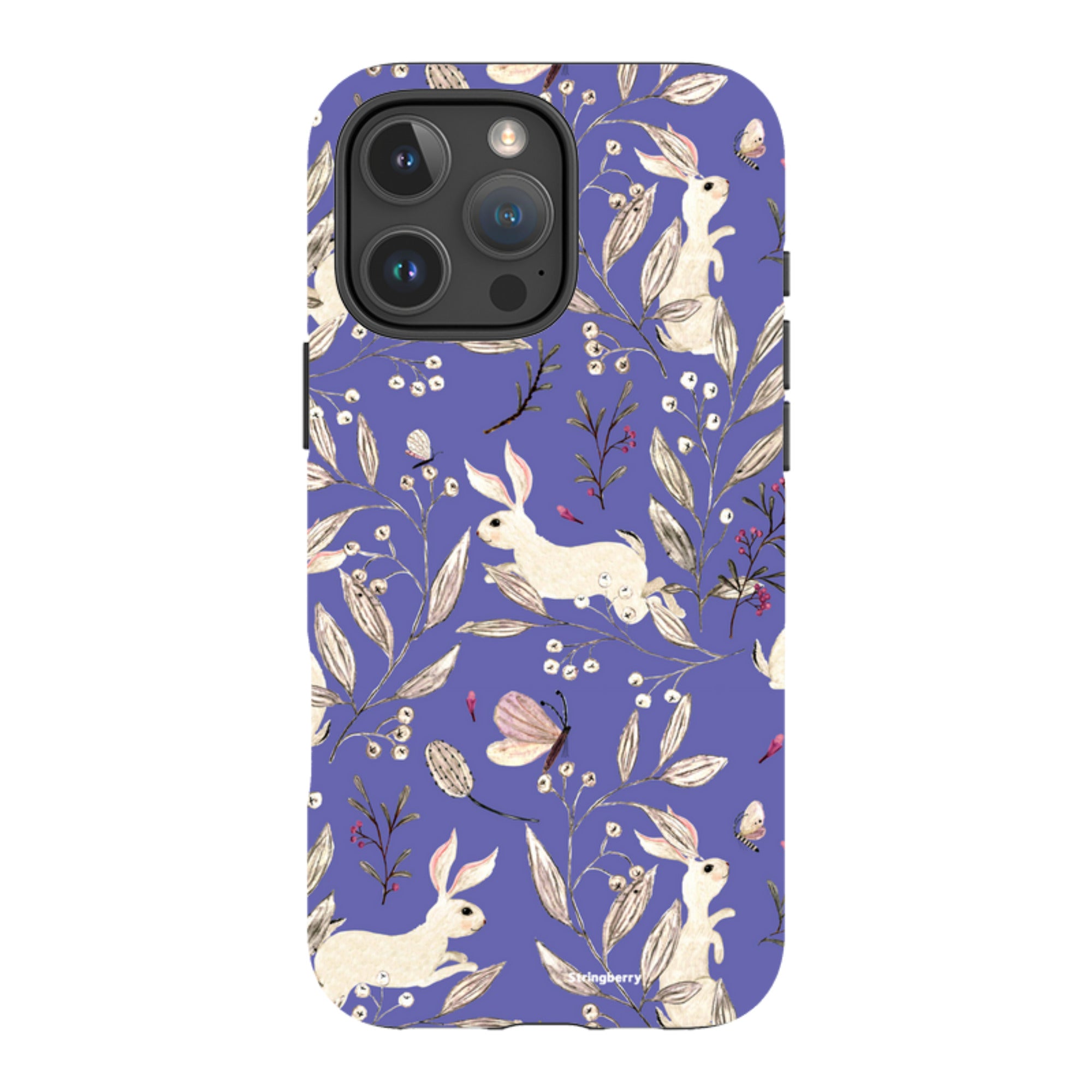 iPhone Tough Case - Bunnies Periwinkle By Katherine Quinn