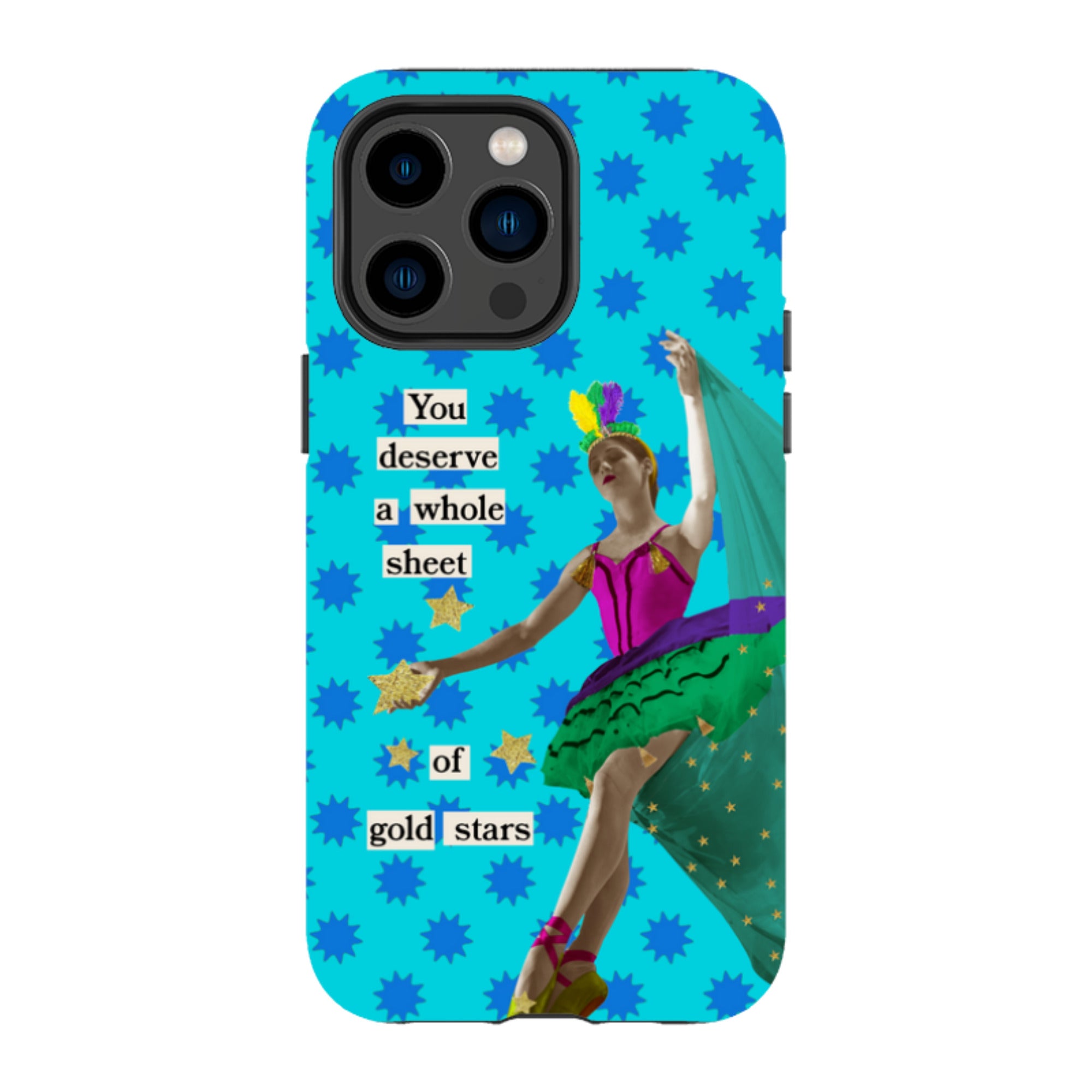 iPhone Tough Case - Gold Stars By Clare Jordan