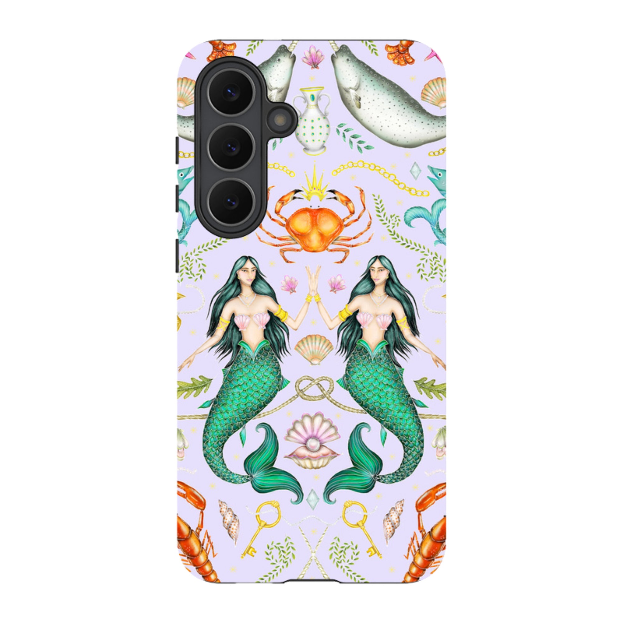 Samsung Tough Case - Tritons Treasure Lilac By Catherine Rowe