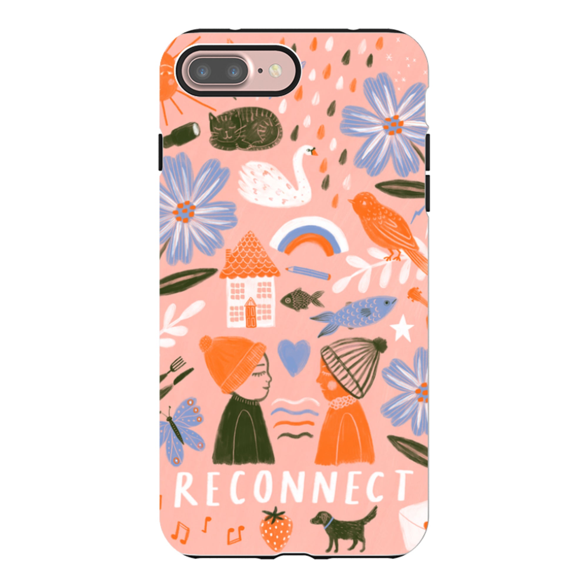 iPhone Tough Case - Reconnect Orange By Lee Foster Wilson