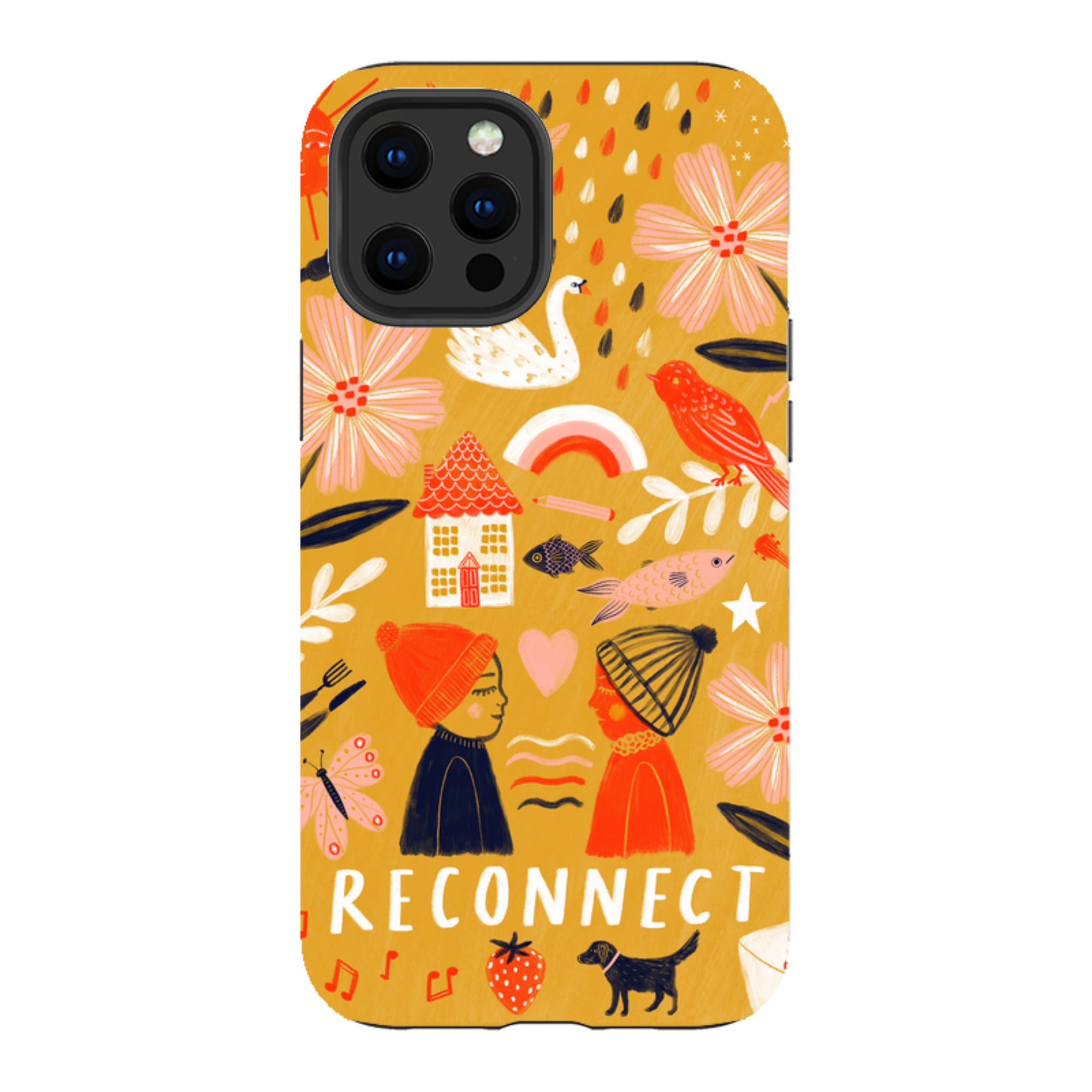 iPhone Tough Case - Reconnect Yellow By Lee Foster Wilson
