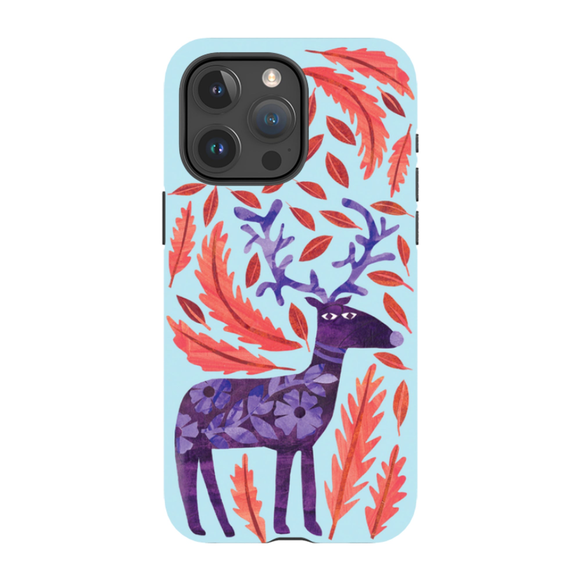 iPhone MagSafe Tough Case - Purple Reindeer By Tracey English
