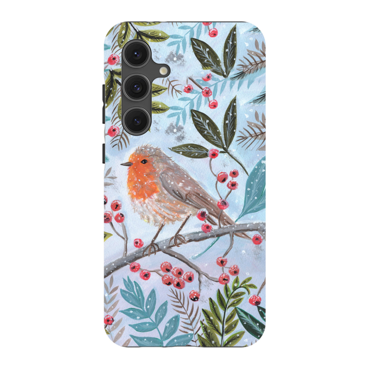Samsung Tough Case - Robin With Berries By Mary Stubberfield