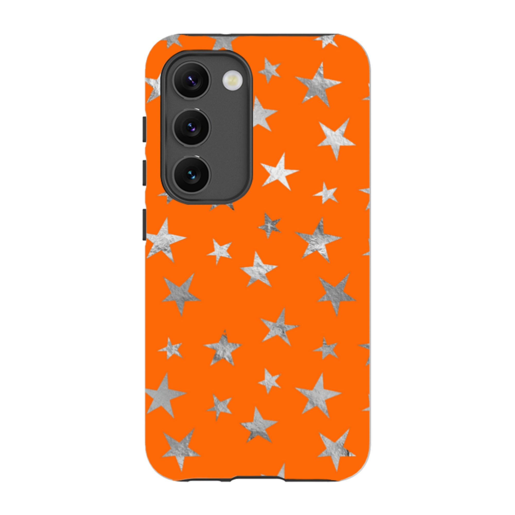 Samsung Tough Case - Orange and Silver Stars