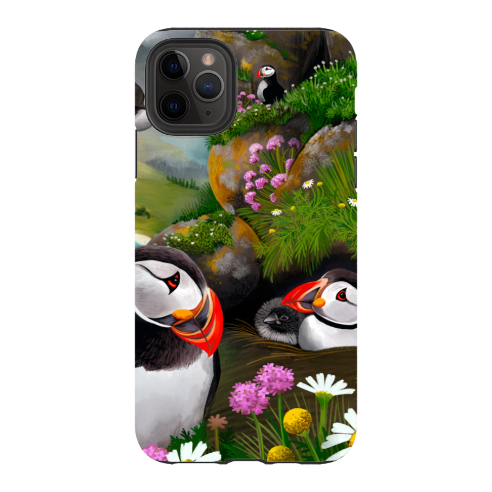 iPhone Tough Case - Puffin Family By Anna Stead
