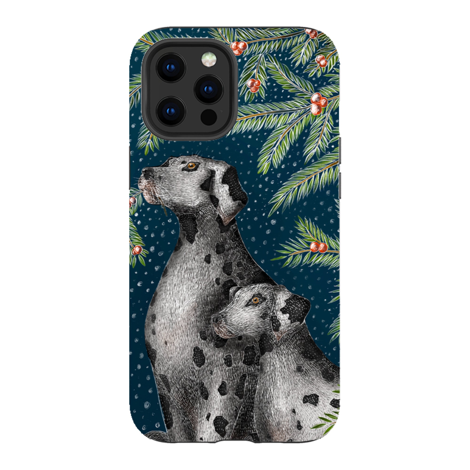 iPhone Tough Case - Christmas Dalmatians By Catherine Rowe