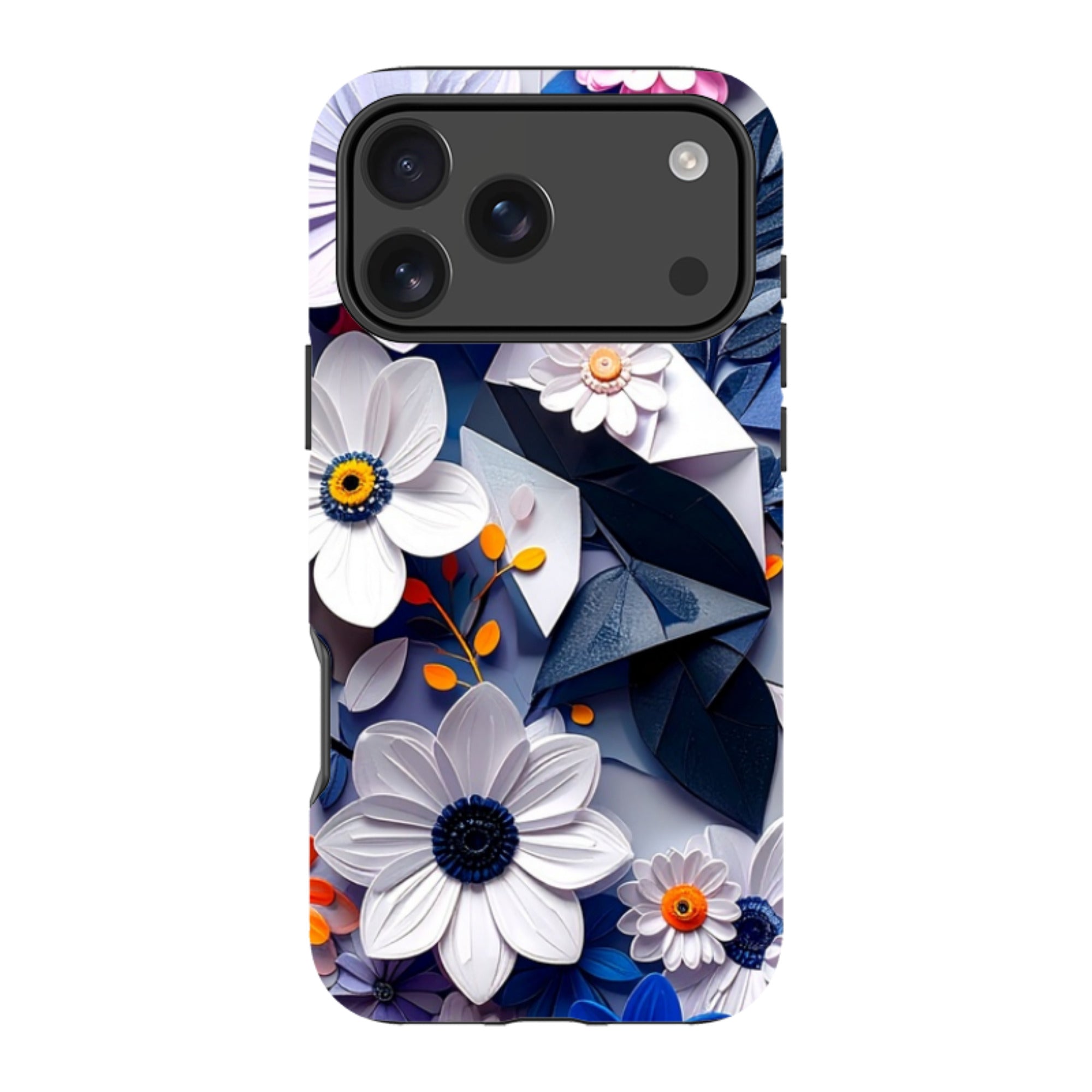 iPhone Tough Case - Summer Blue Florals