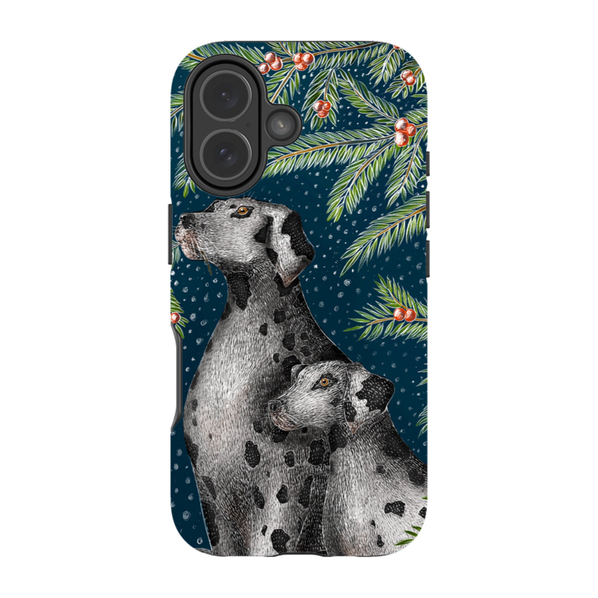 iPhone Tough Case - Christmas Dalmatians By Catherine Rowe