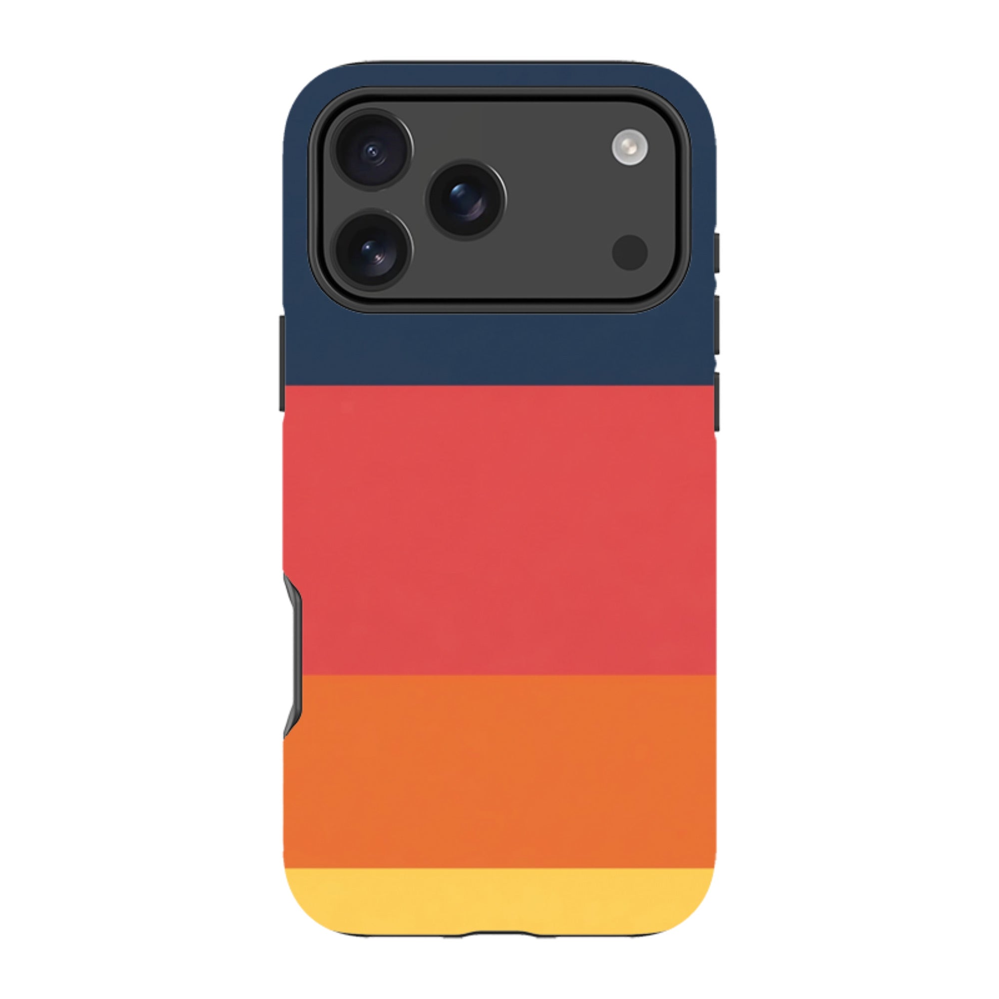 iPhone Tough Case - Navy Blue & Orange Gingham