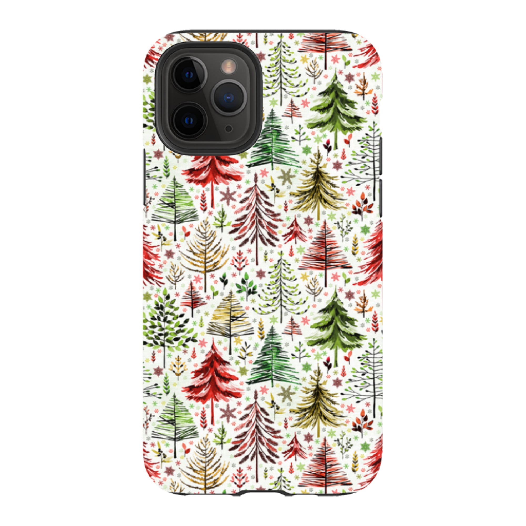 iPhone Tough Case - Xmas Trees By Elisabeth Haager