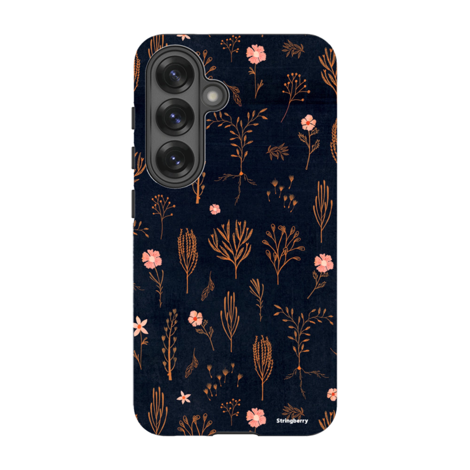 Samsung Tough Case - Floral Light Orange And Pink By Katherine Quinn