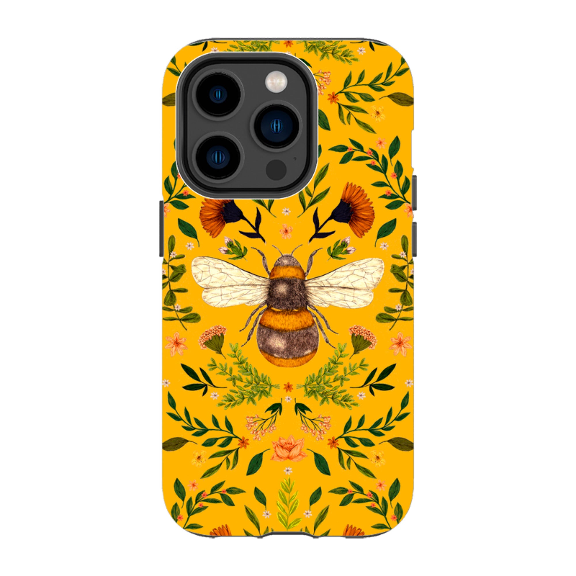iPhone Tough Case - Botanical Bee Honey By Jade Mosinski