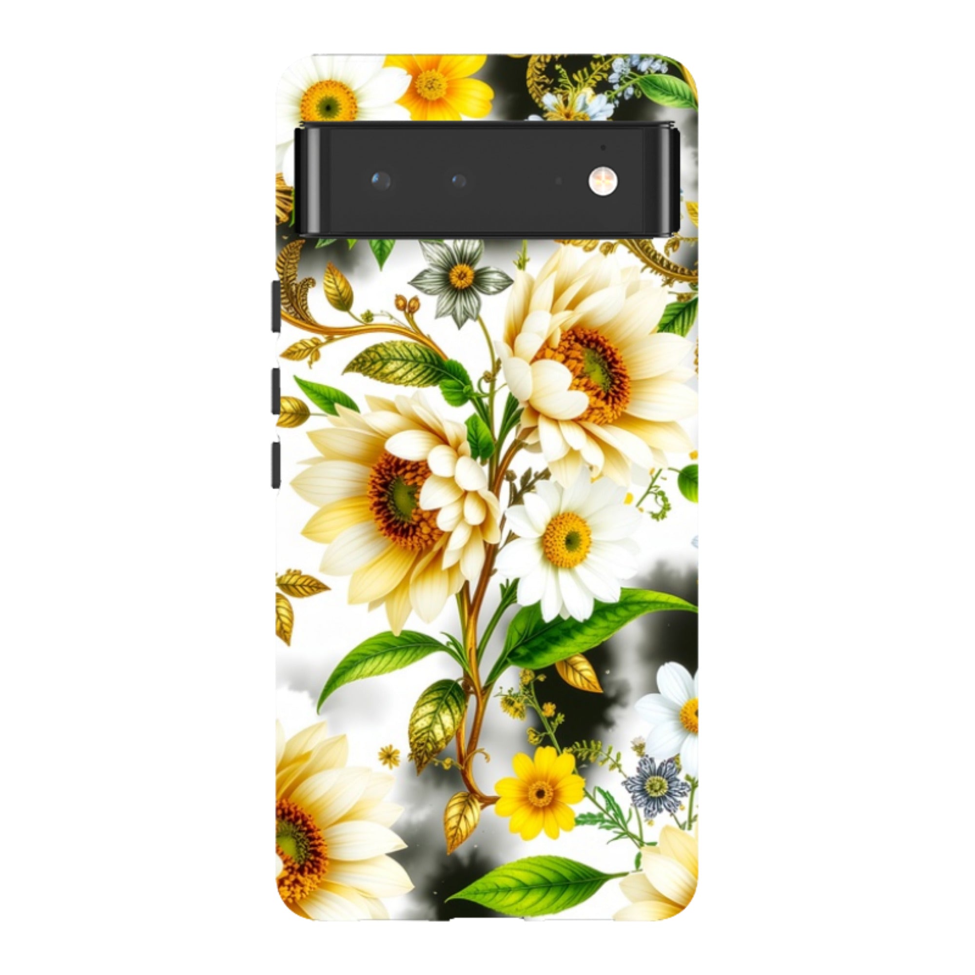 Google Tough Case - Gold Flowers