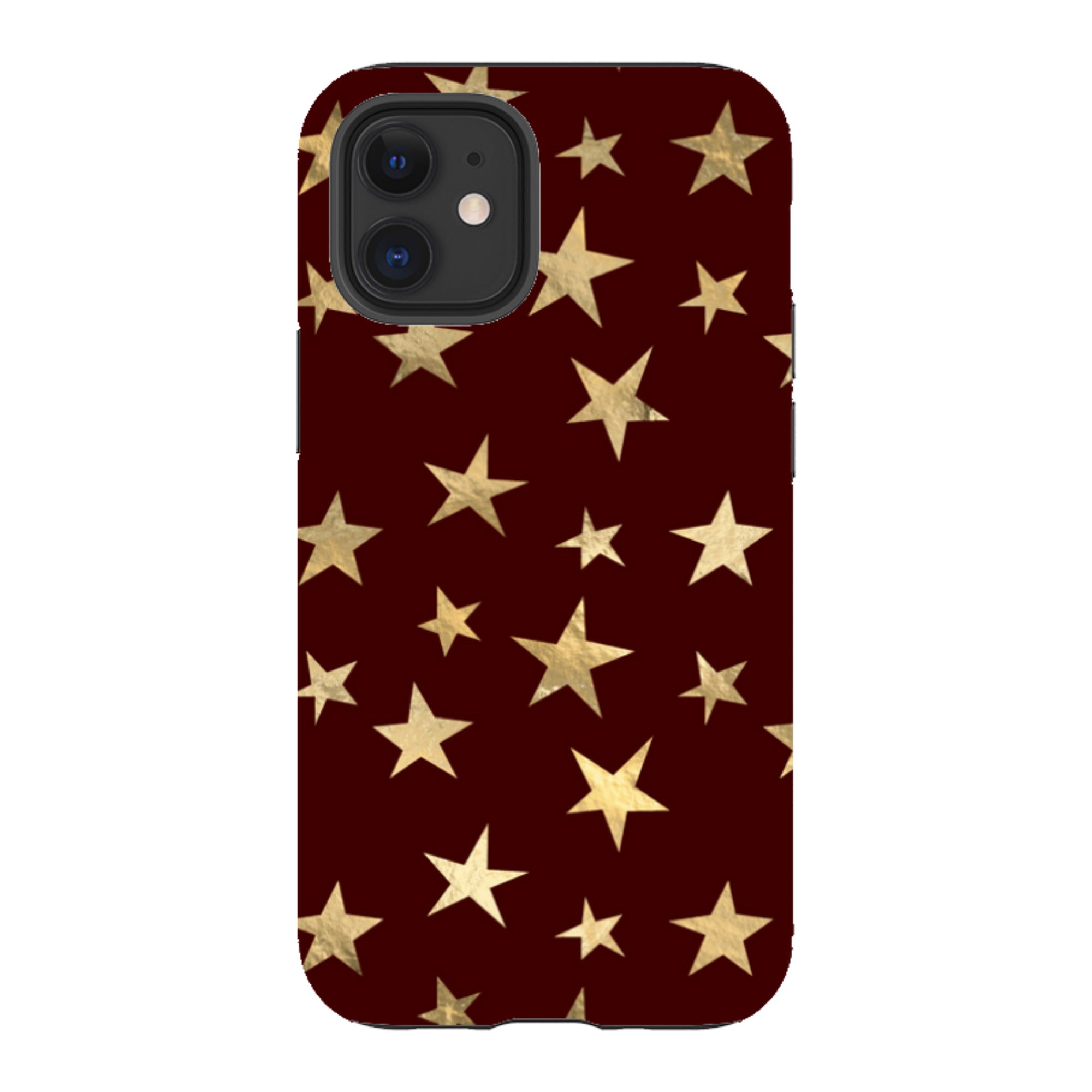 iPhone Tough Case - Brown and Gold Stars