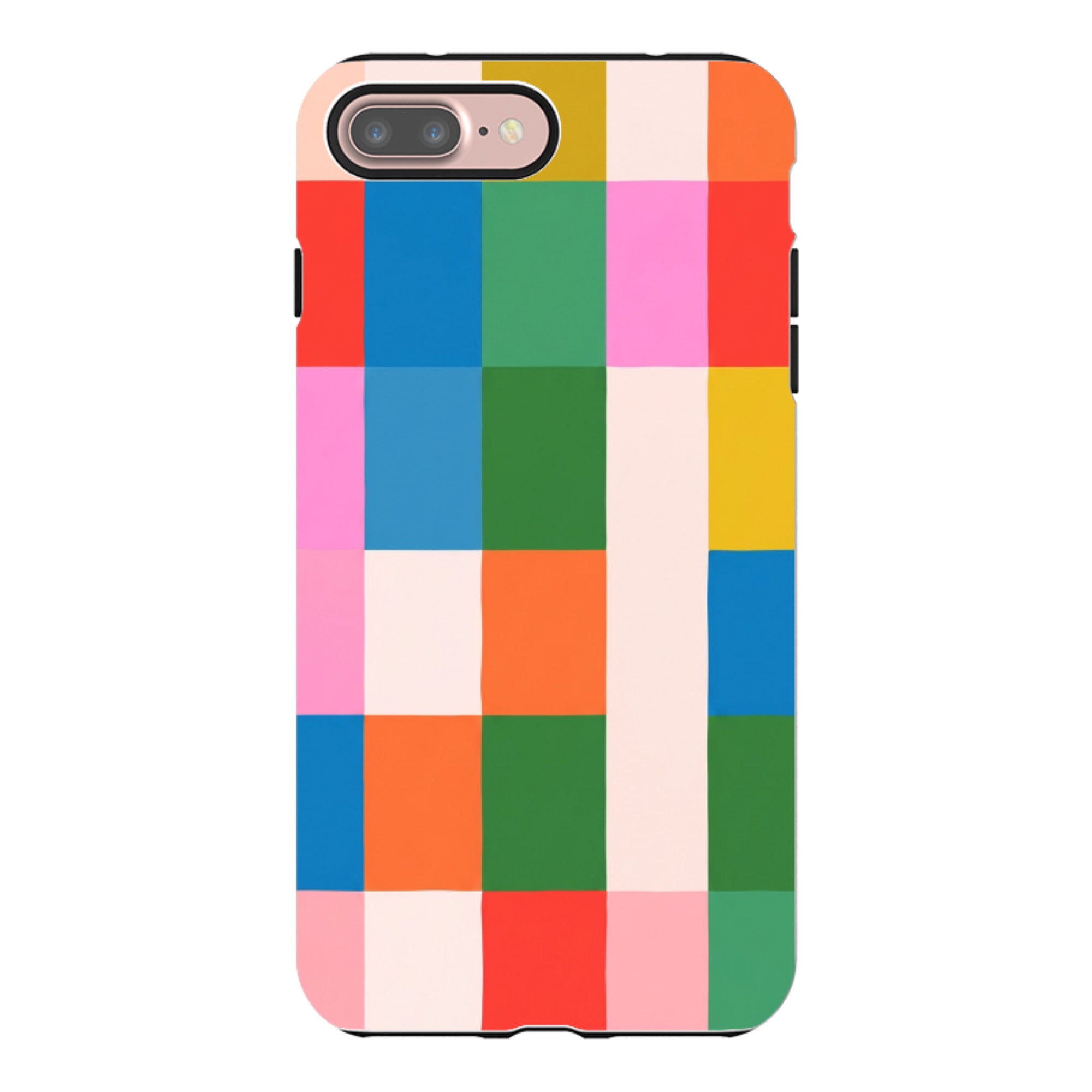iPhone Tough Case - Multicolour Patchwork plaid