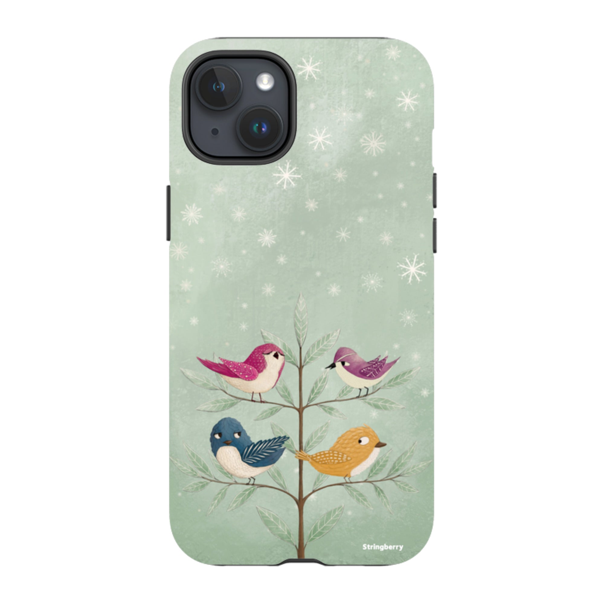 iPhone MagSafe Tough Case - Garden Birds Aqua By Maja Lindberg