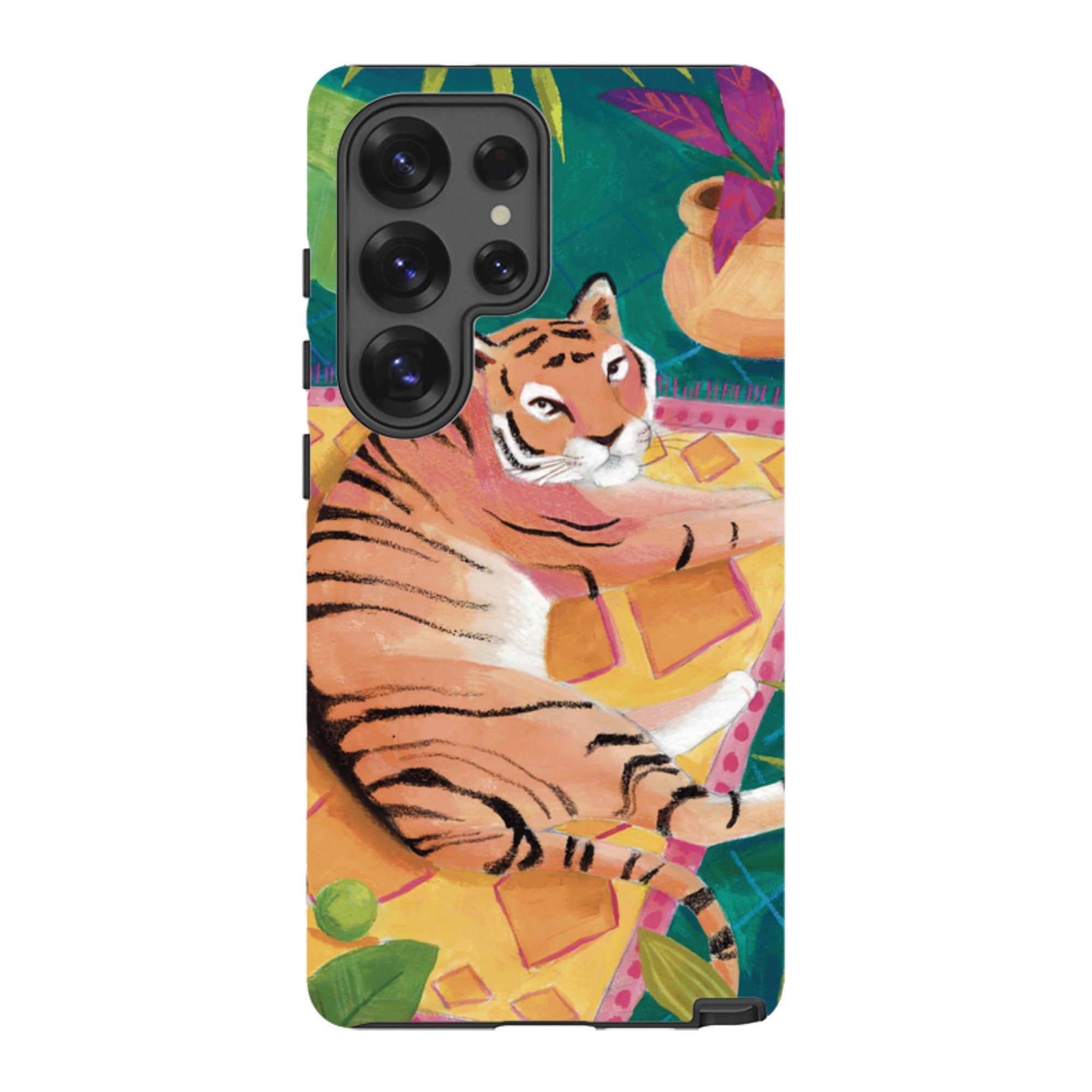 Samsung Tough Case - Tiger In Palms By Bex Parkin